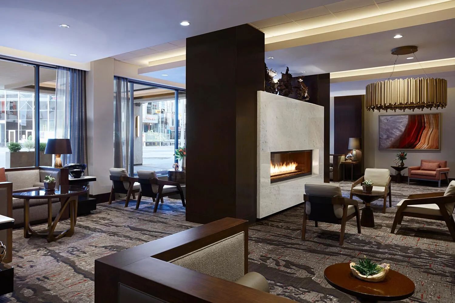 Lobby or reception in Calgary Marriott Downtown Hotel