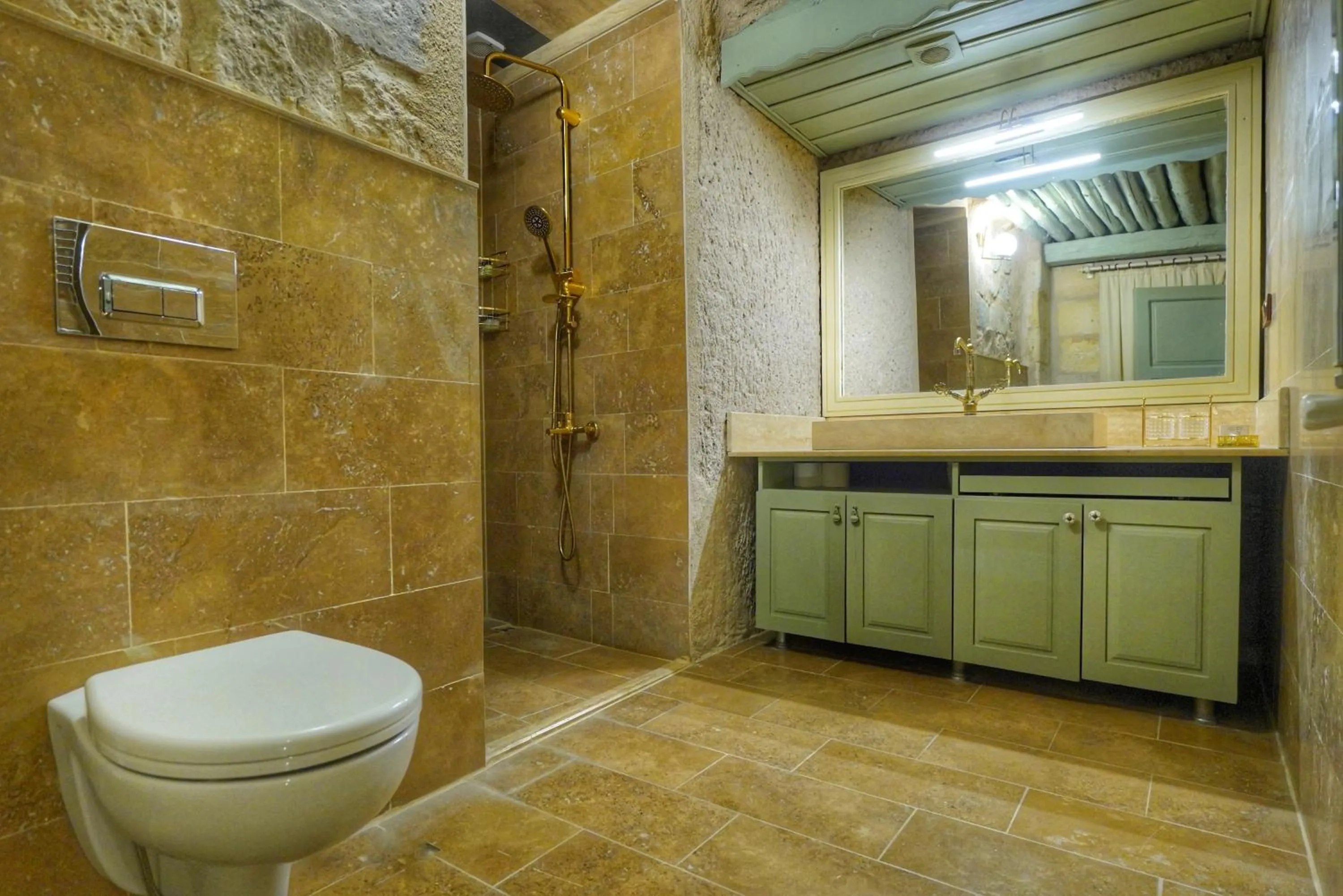 Shower in Takaev Cave House