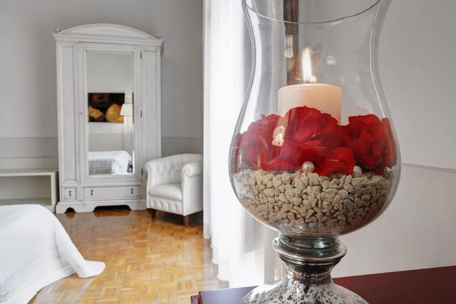 Decorative detail, Bed in Hotel Villa Quiete