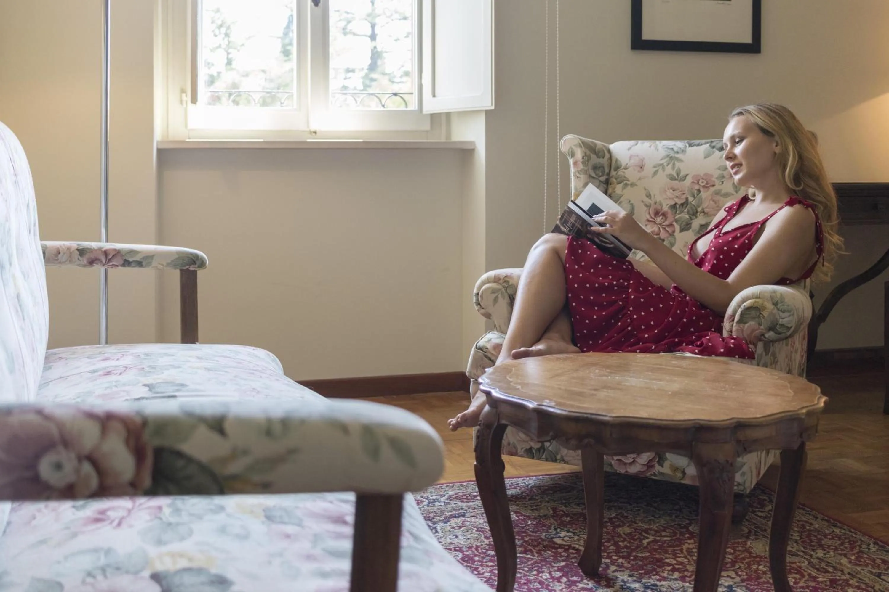 Living room, Bed in Hotel Villa Quiete