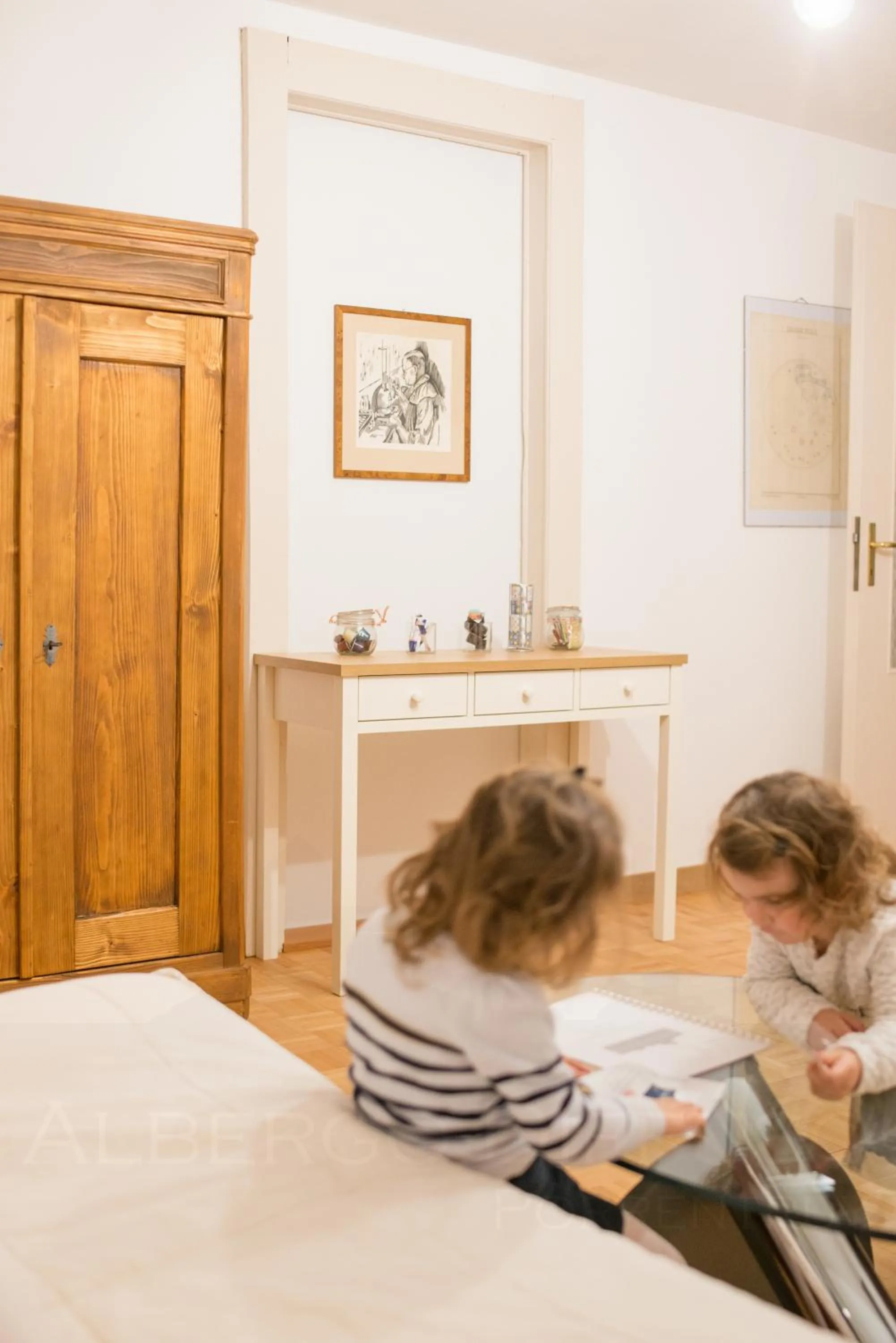 Living room, Bed in Albergo Diffuso Porrentruy