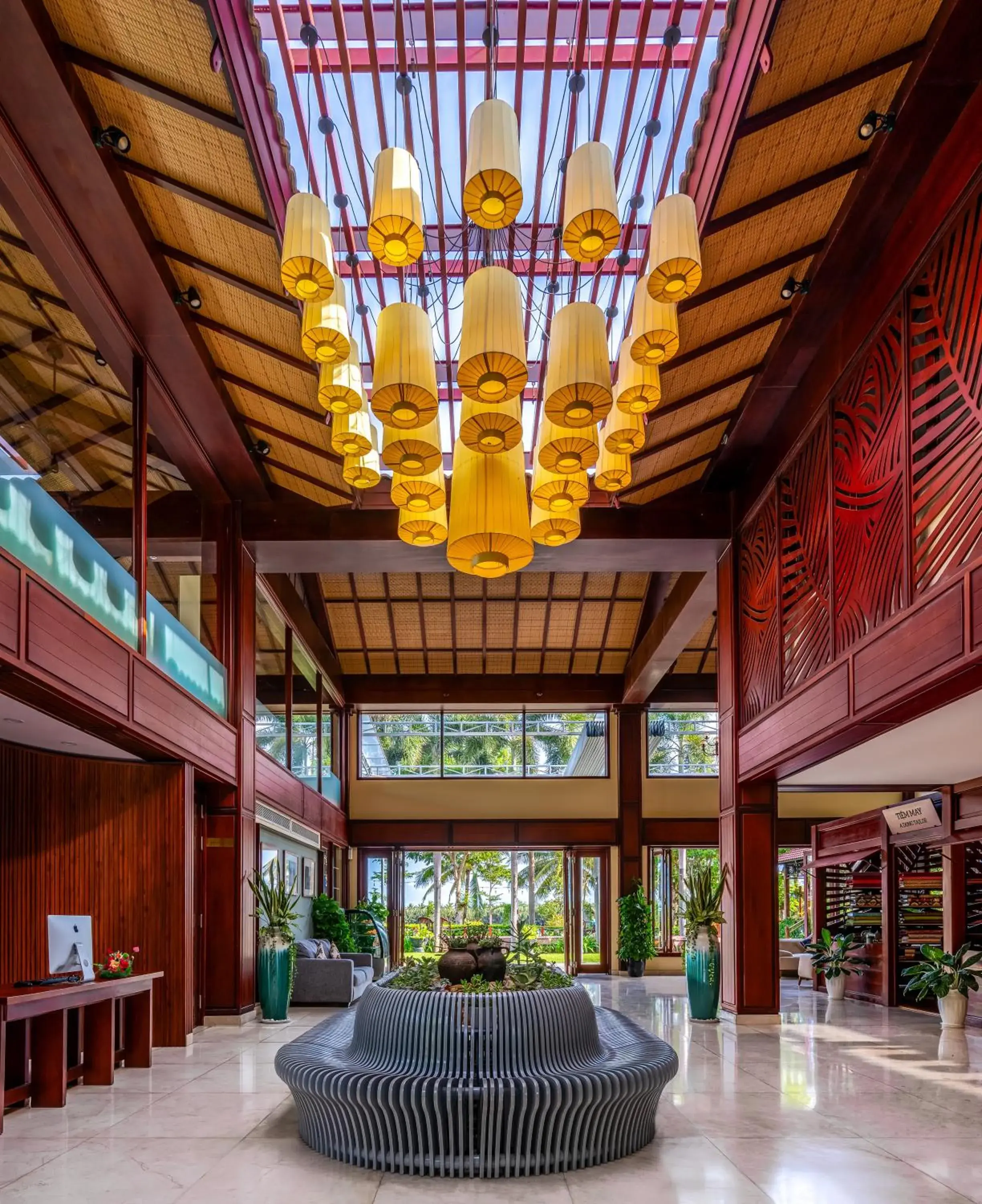 Lobby or reception in Silk Sense Hoi An River Resort - A Sustainable Destination Lobby or reception in Silk Sense Hoi An River Resort - A Sustainable Destination