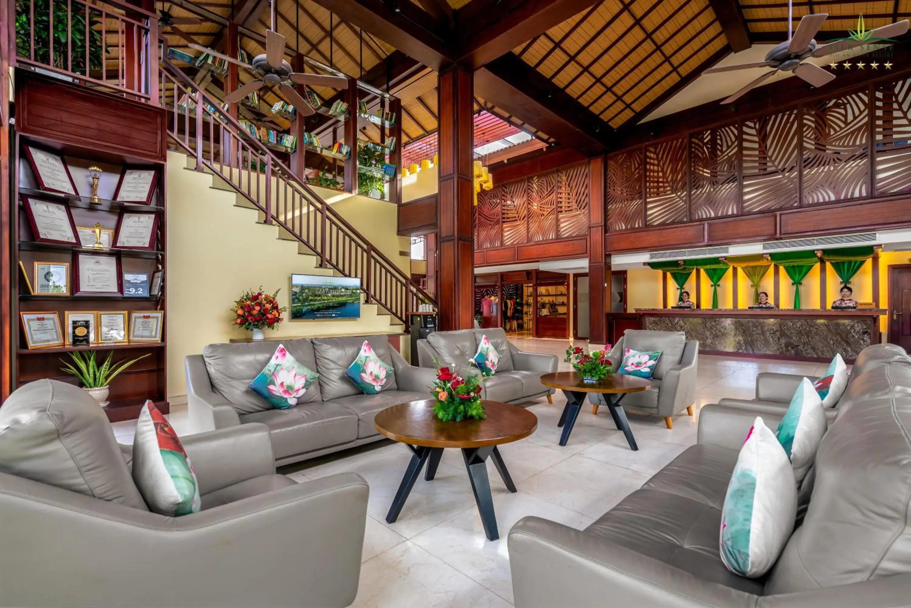 Lobby or reception in Silk Sense Hoi An River Resort - A Sustainable Destination Lobby or reception in Silk Sense Hoi An River Resort - A Sustainable Destination