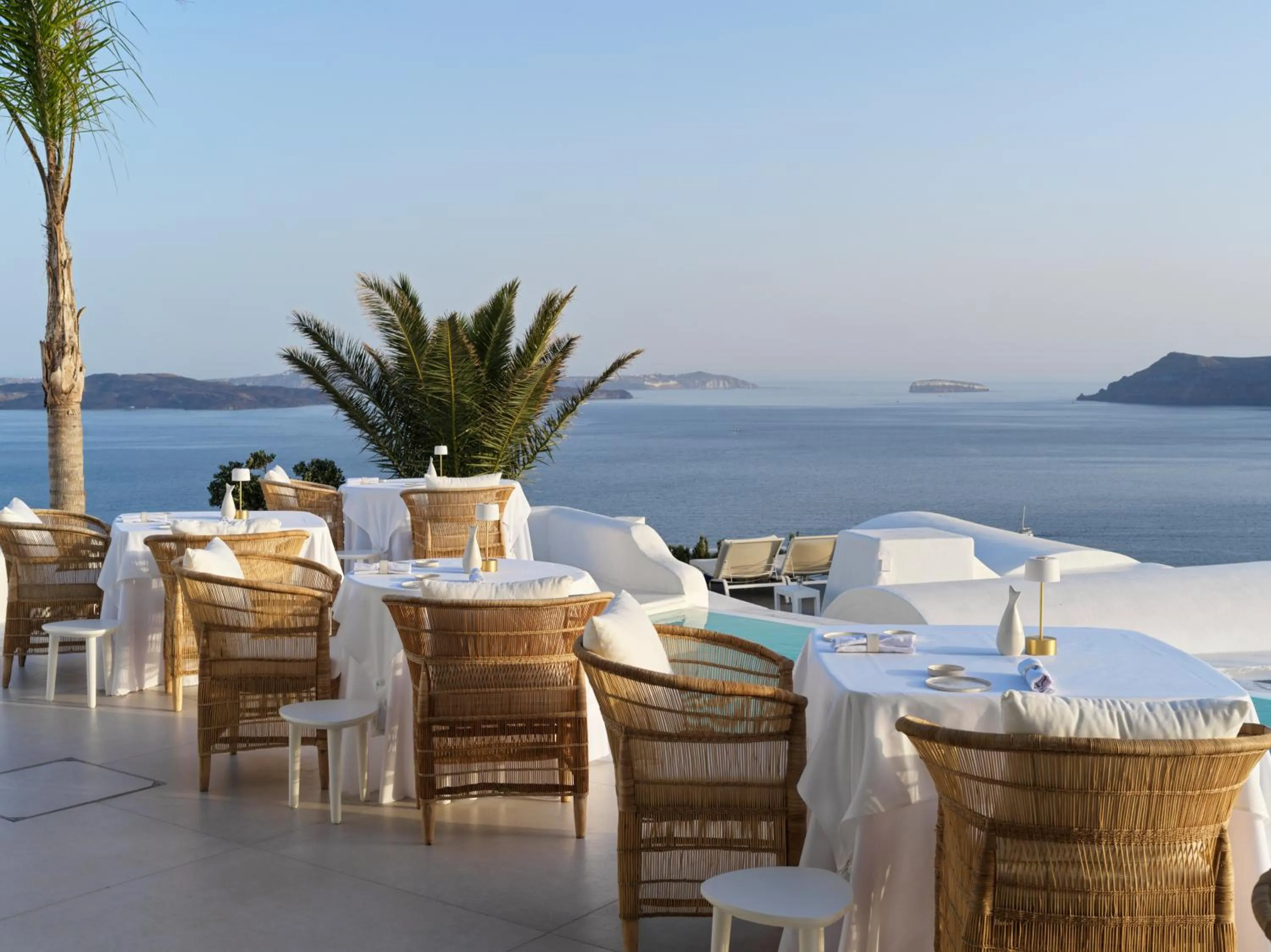 Patio in Katikies Santorini - The Leading Hotels Of The World