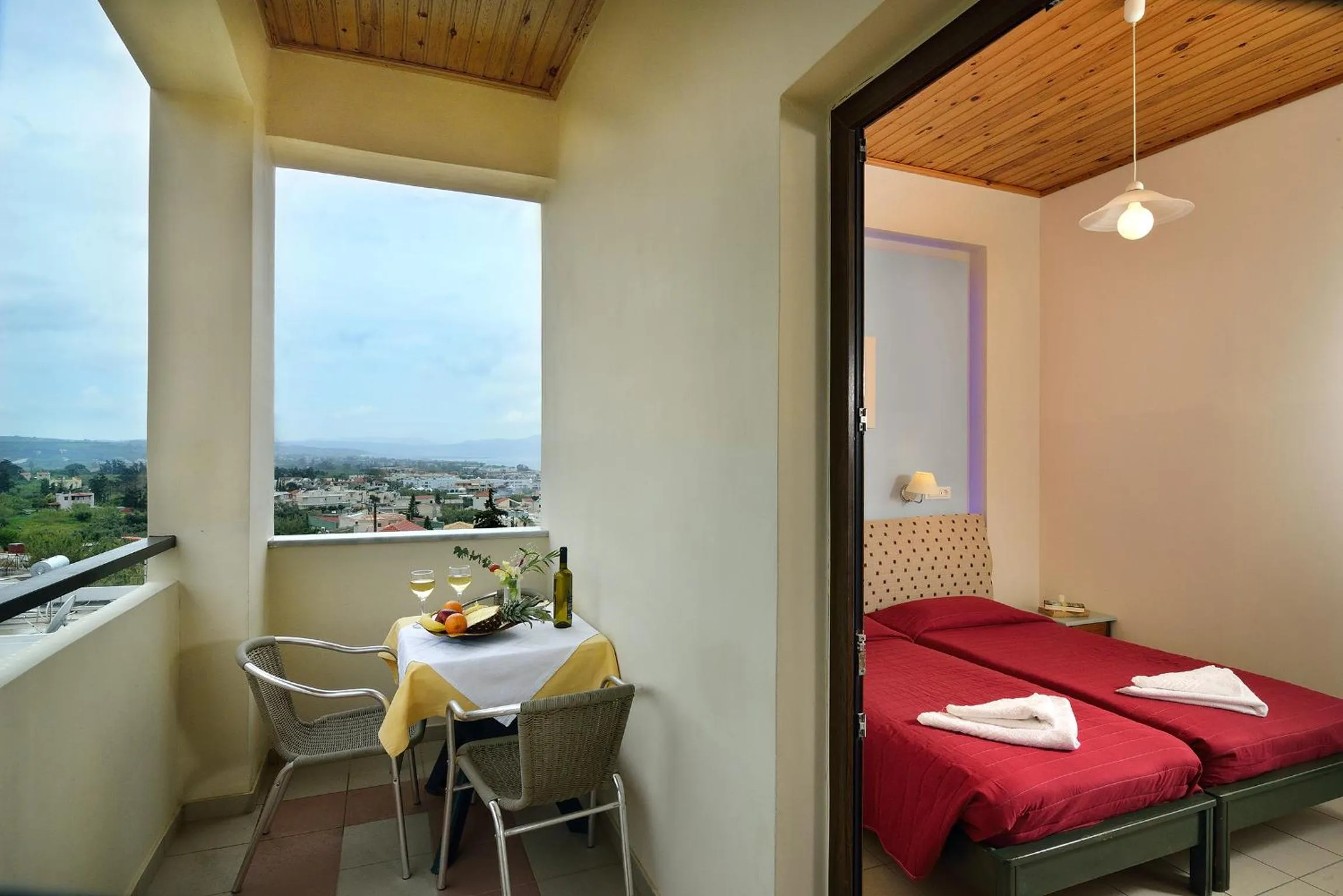 View (from property/room), Bed in Mythos- Platanias- Hotel -Apts