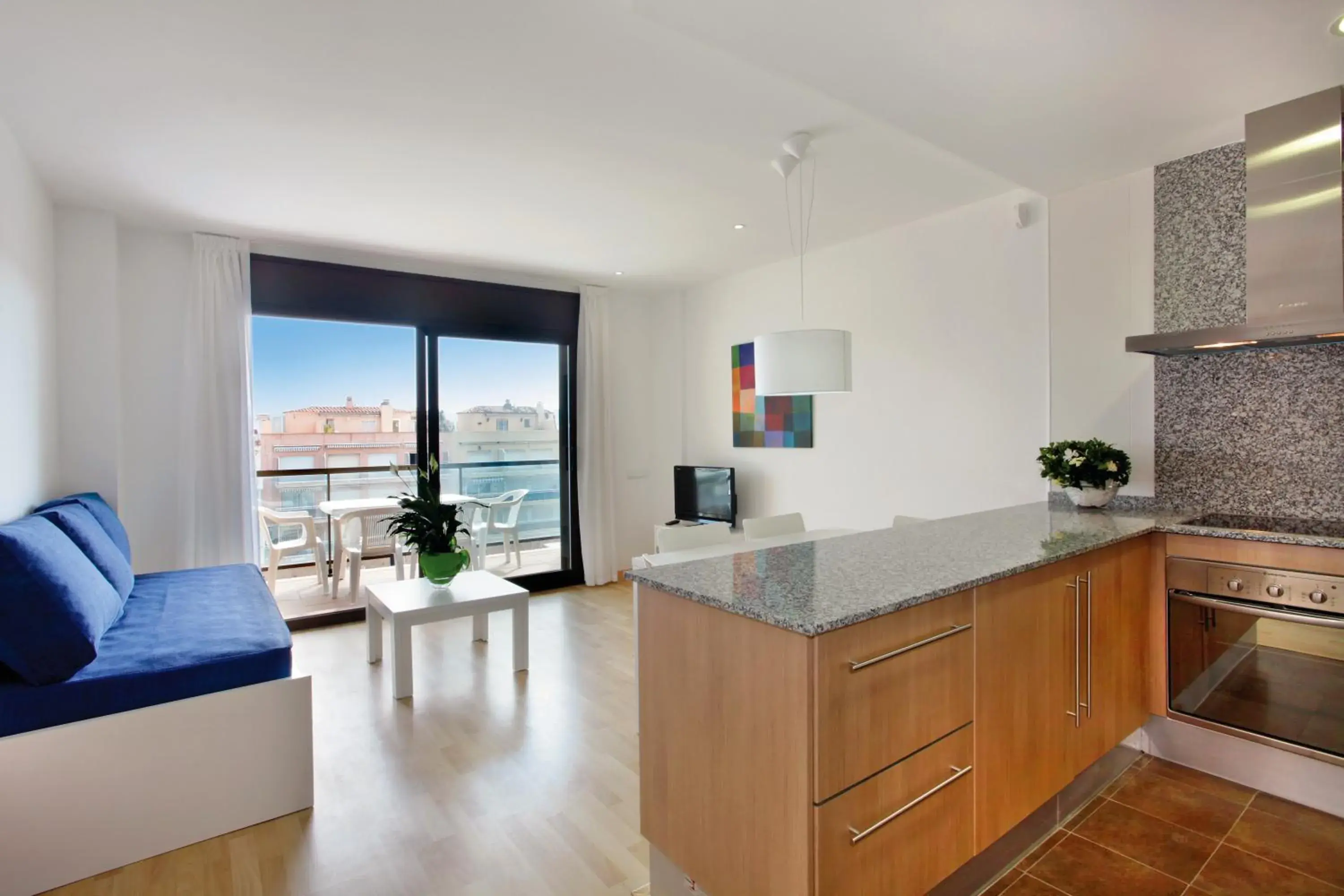 Living room in Pierre & Vacances Empuriabrava Marina Living room in Pierre & Vacances Empuriabrava Marina