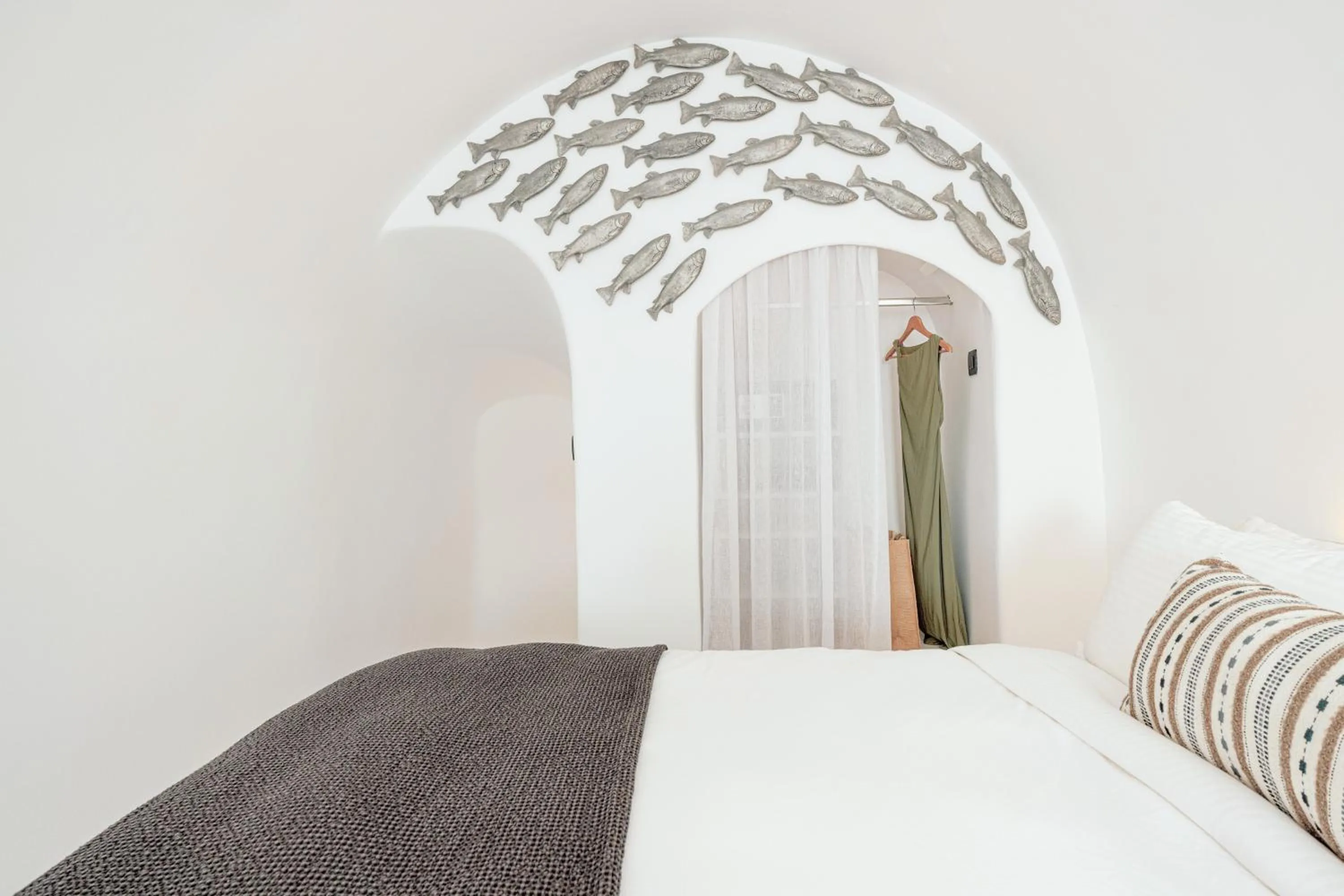 Bed in IKIES Santorini