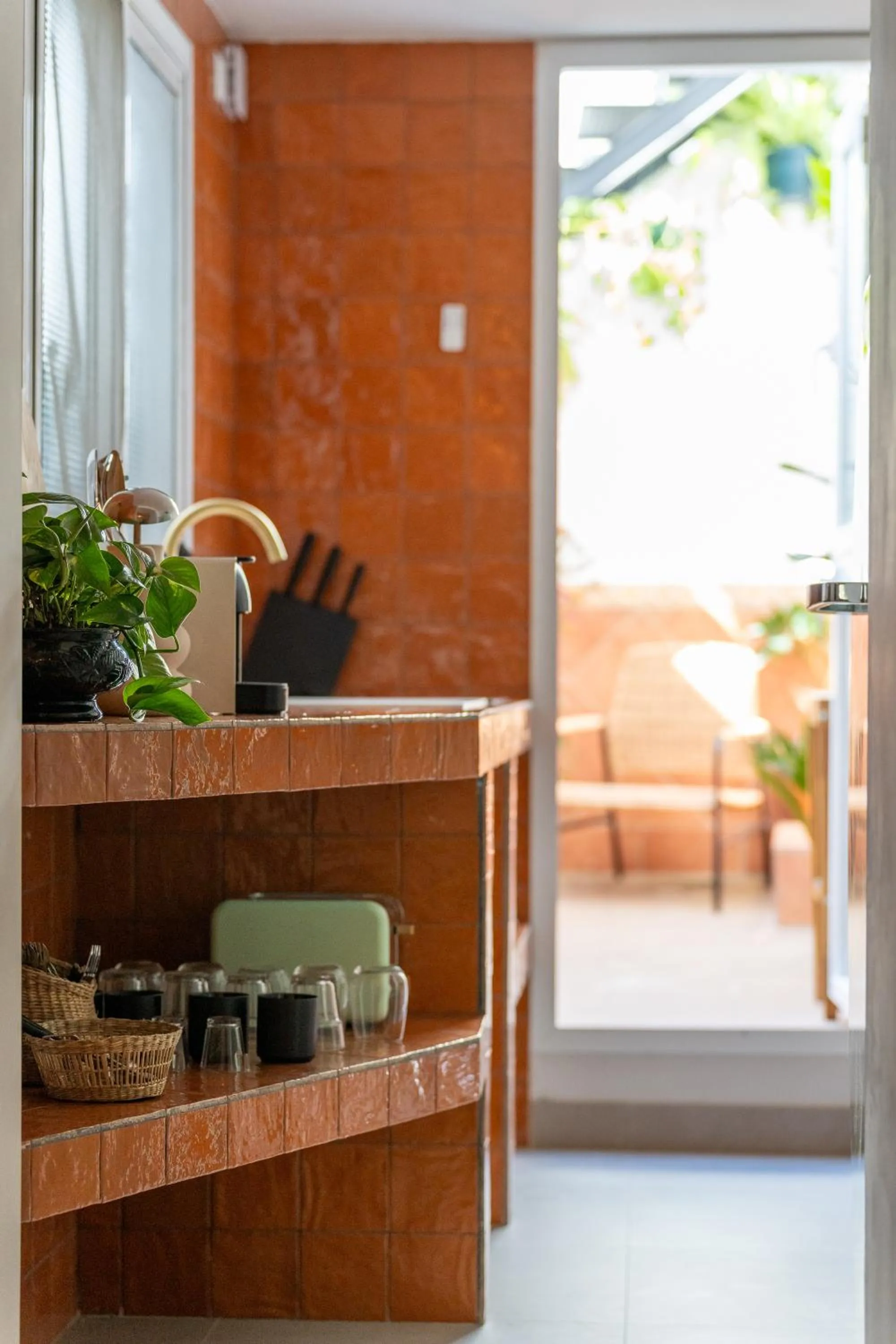 Kitchen or kitchenette in I AM La Posada Hotel and Apartment