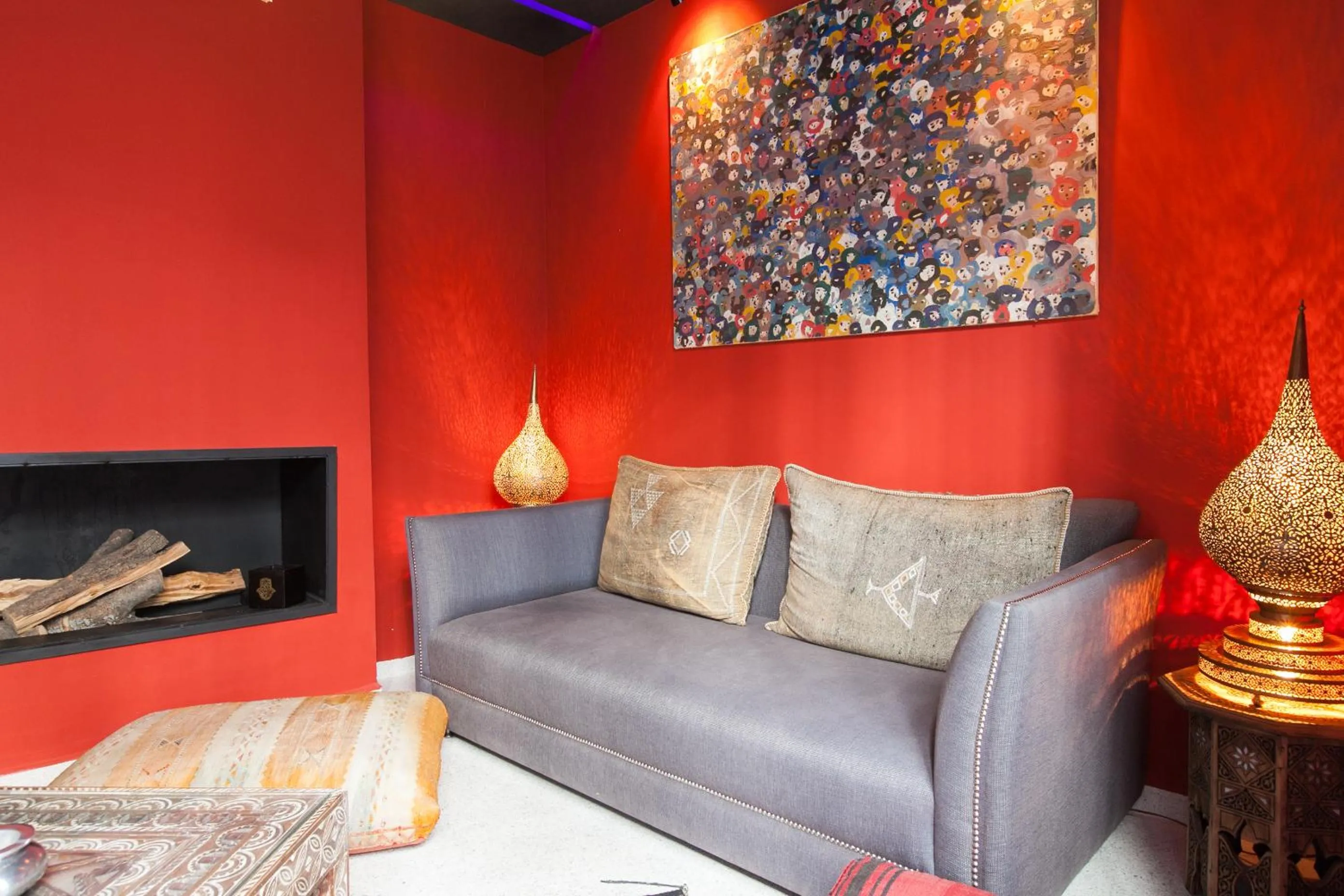 Communal lounge/ TV room in Riad Zebrakaro