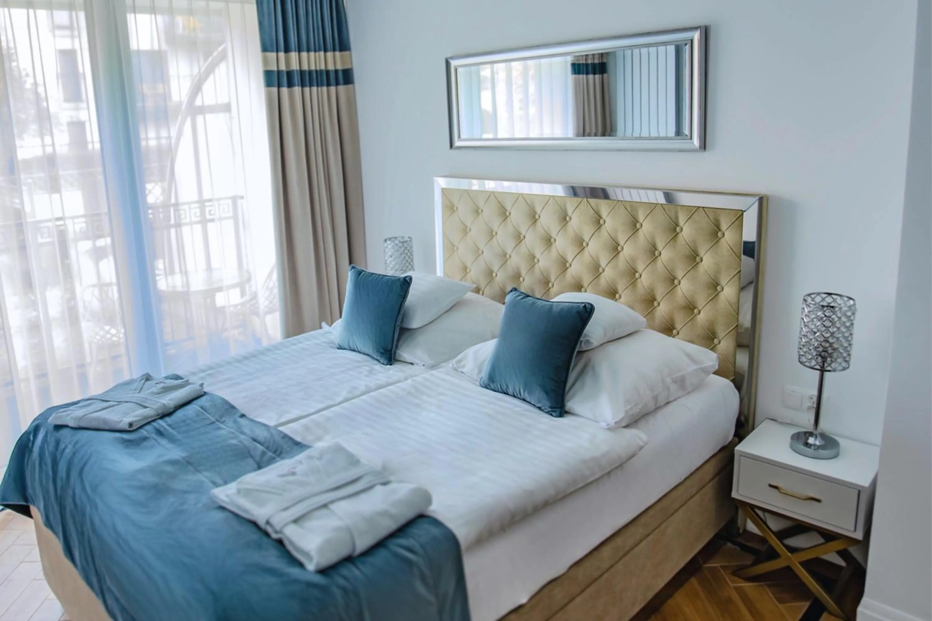 Bed in Prawdzic Family Resort & Wellness