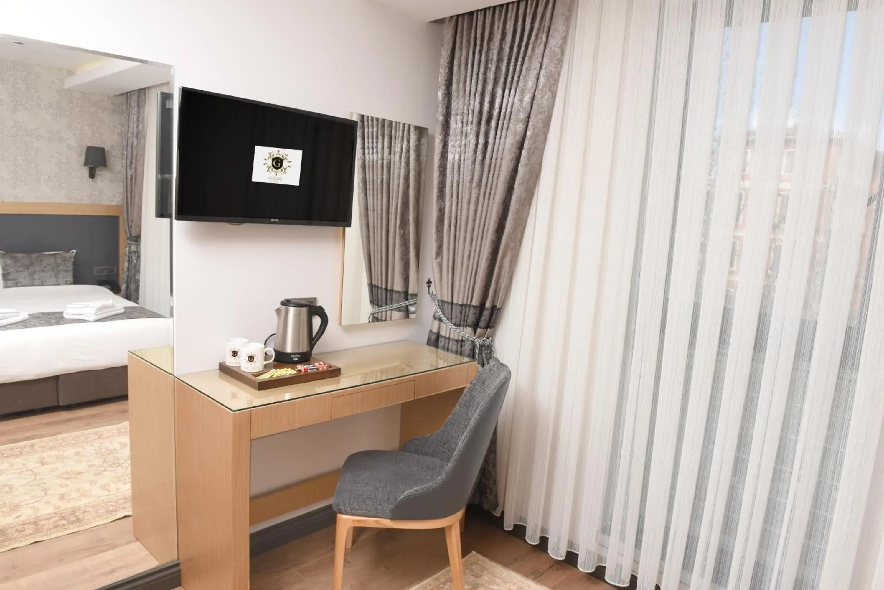 TV and multimedia, Bed in Gulec Hotel & Spa - Special Category TV and multimedia, Bed in Gulec Hotel & Spa - Special Category