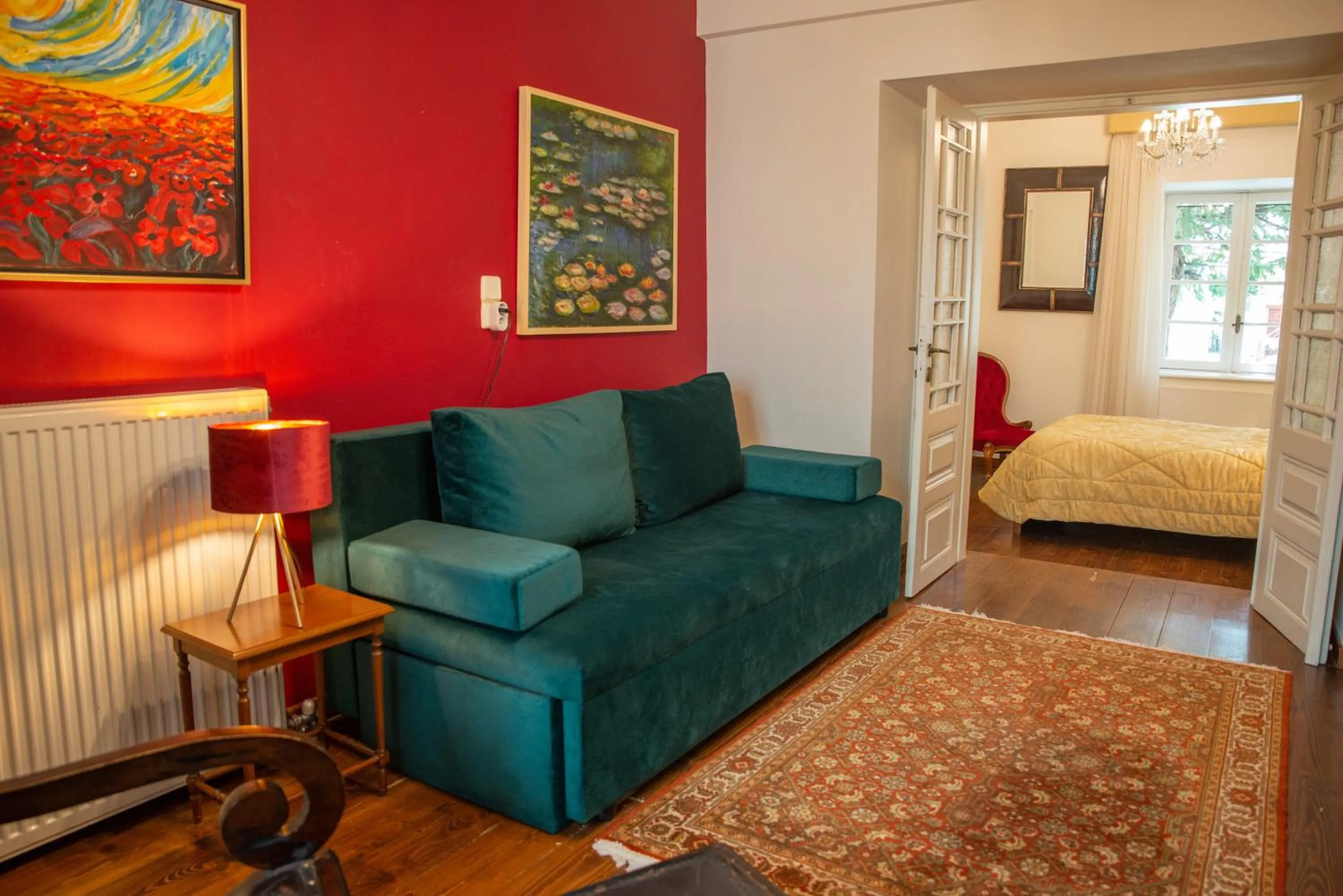 Living room, Bed in Archontiko Stamou