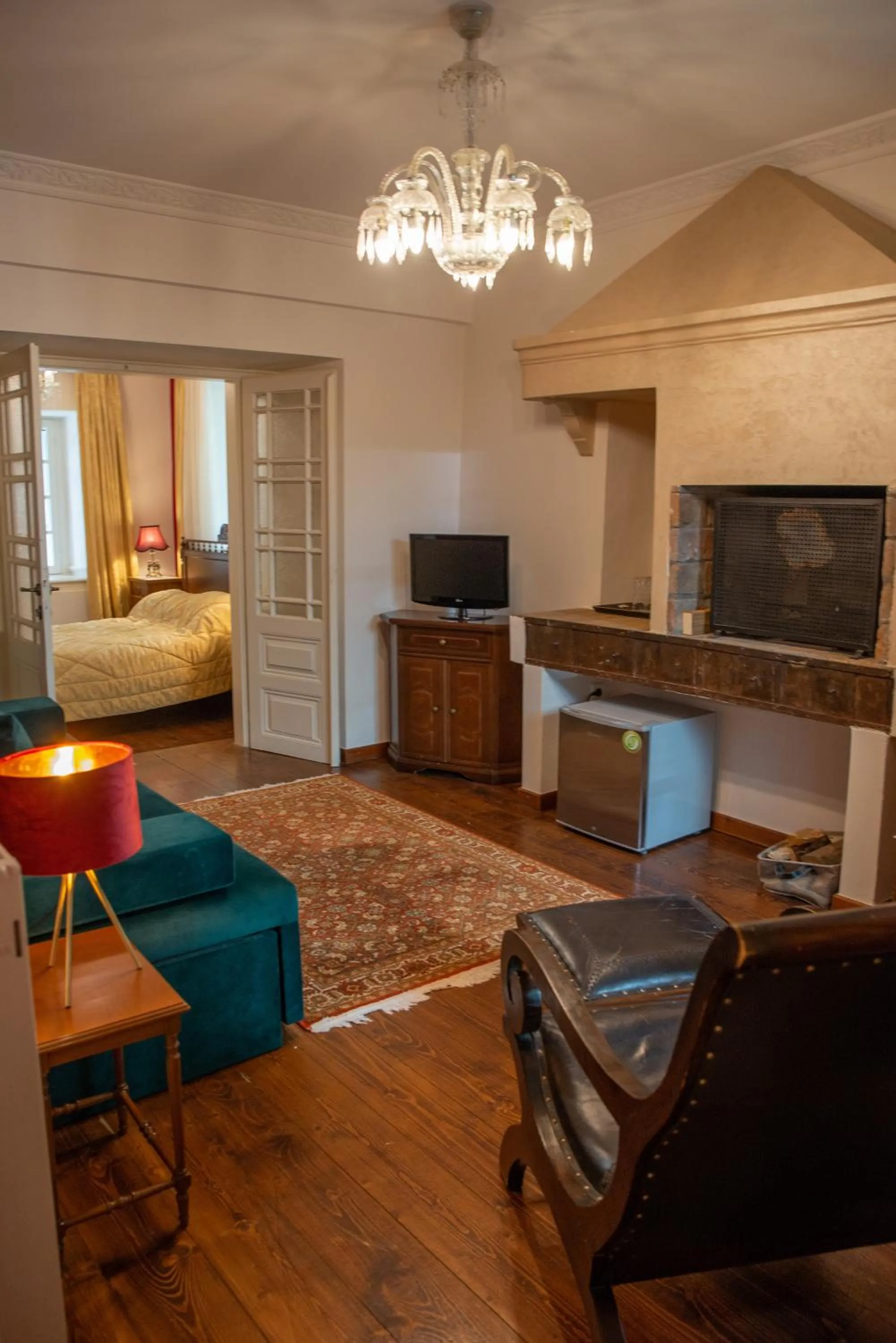 Living room, Bed in Archontiko Stamou