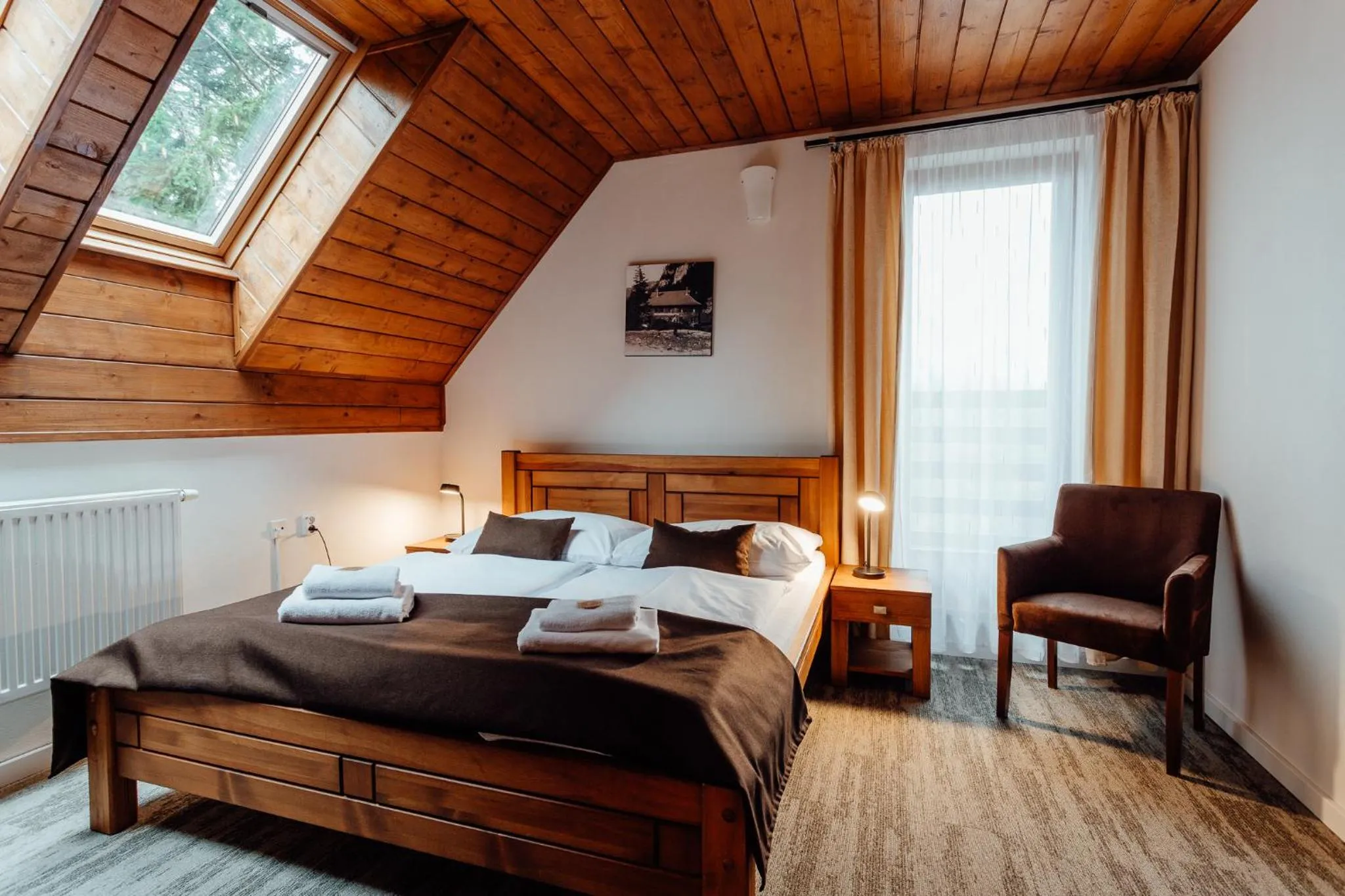 Bed in Hotel Mikulášska Chata