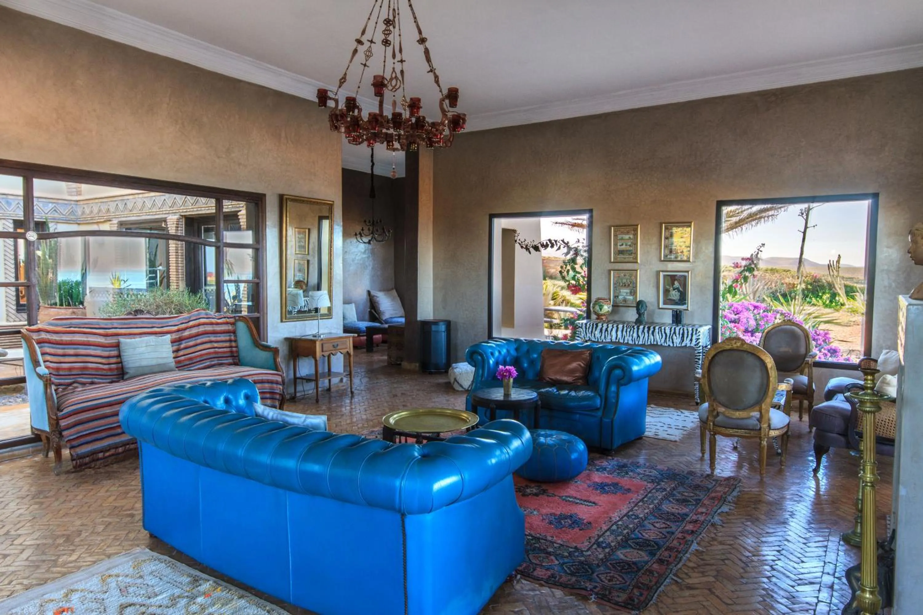 Communal lounge/ TV room in Kasbah Tabelkoukt