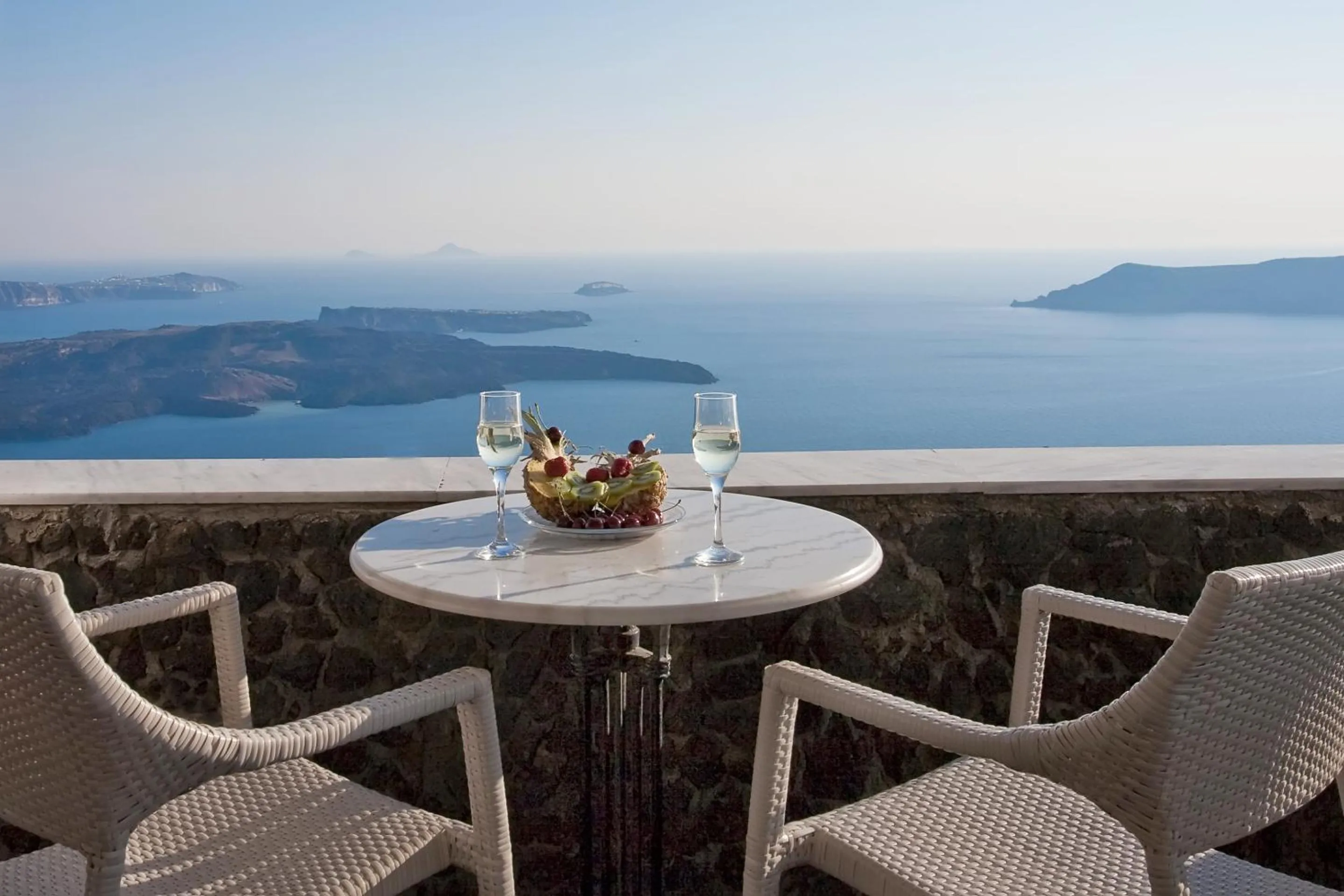 Balcony/Terrace in Katerina's Castle - Caldera Cave Hotel