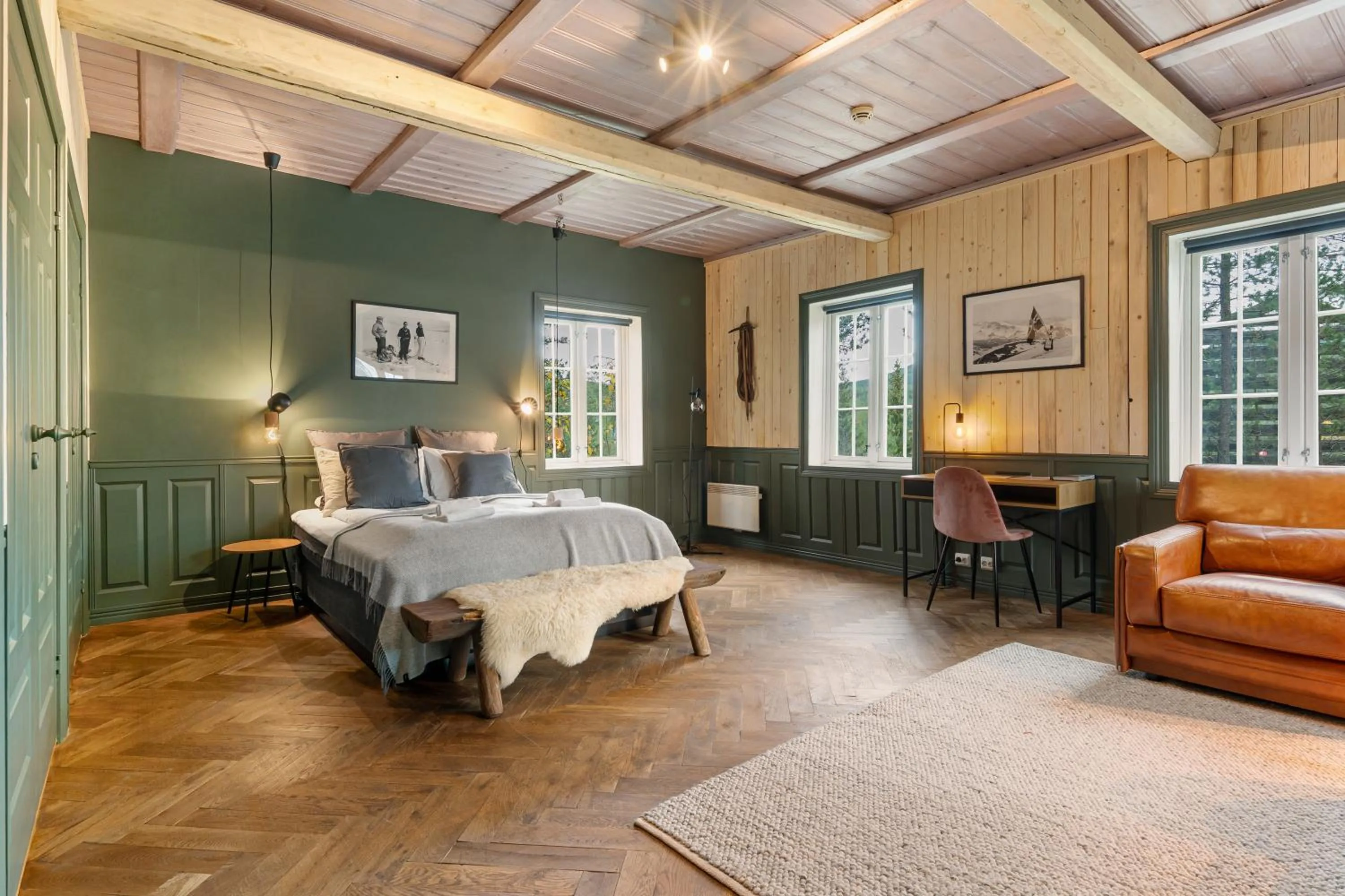 Bed in Herangtunet Mountain Lodge