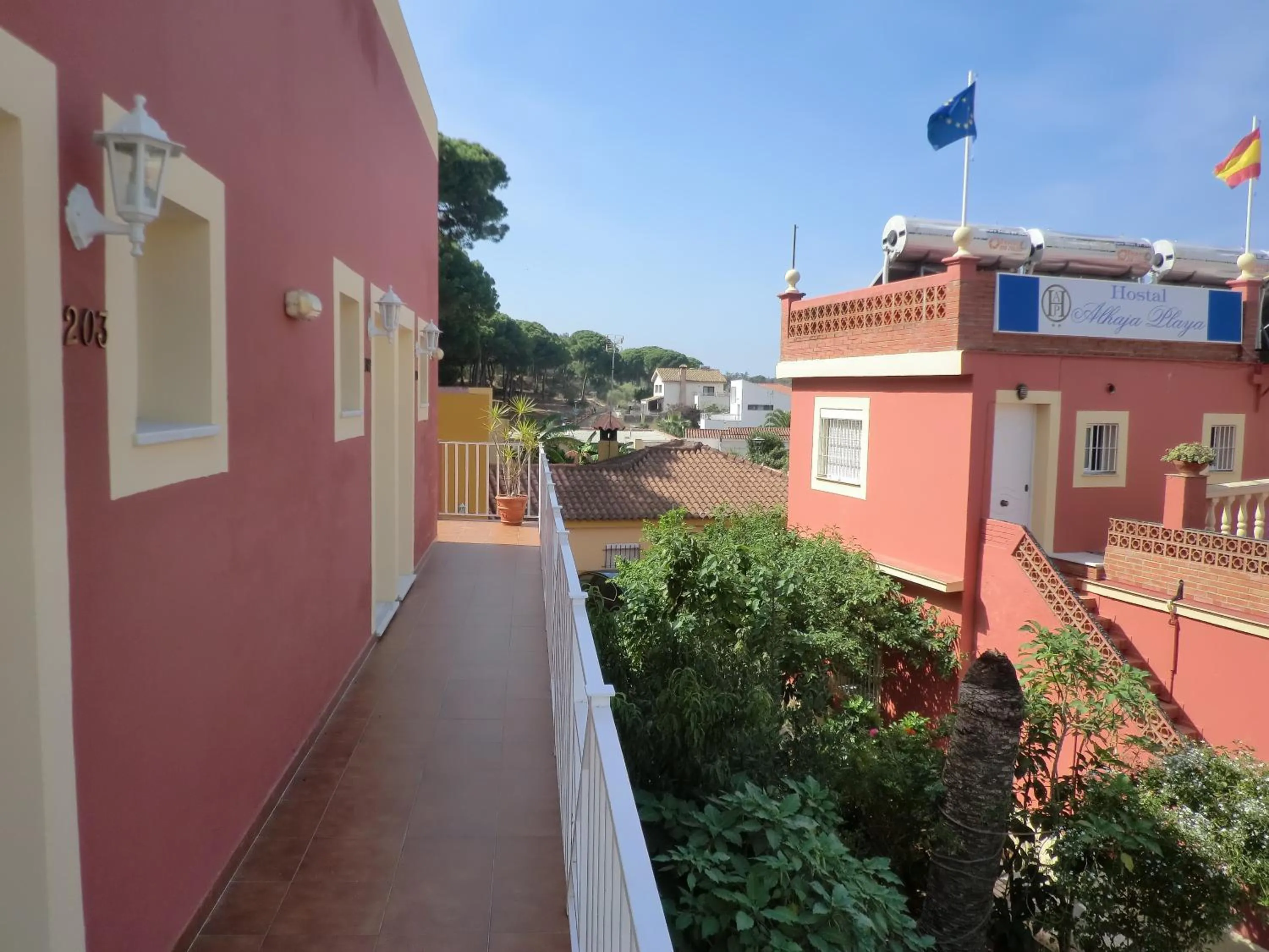 Balcony/Terrace in Hostal Alhaja Playa