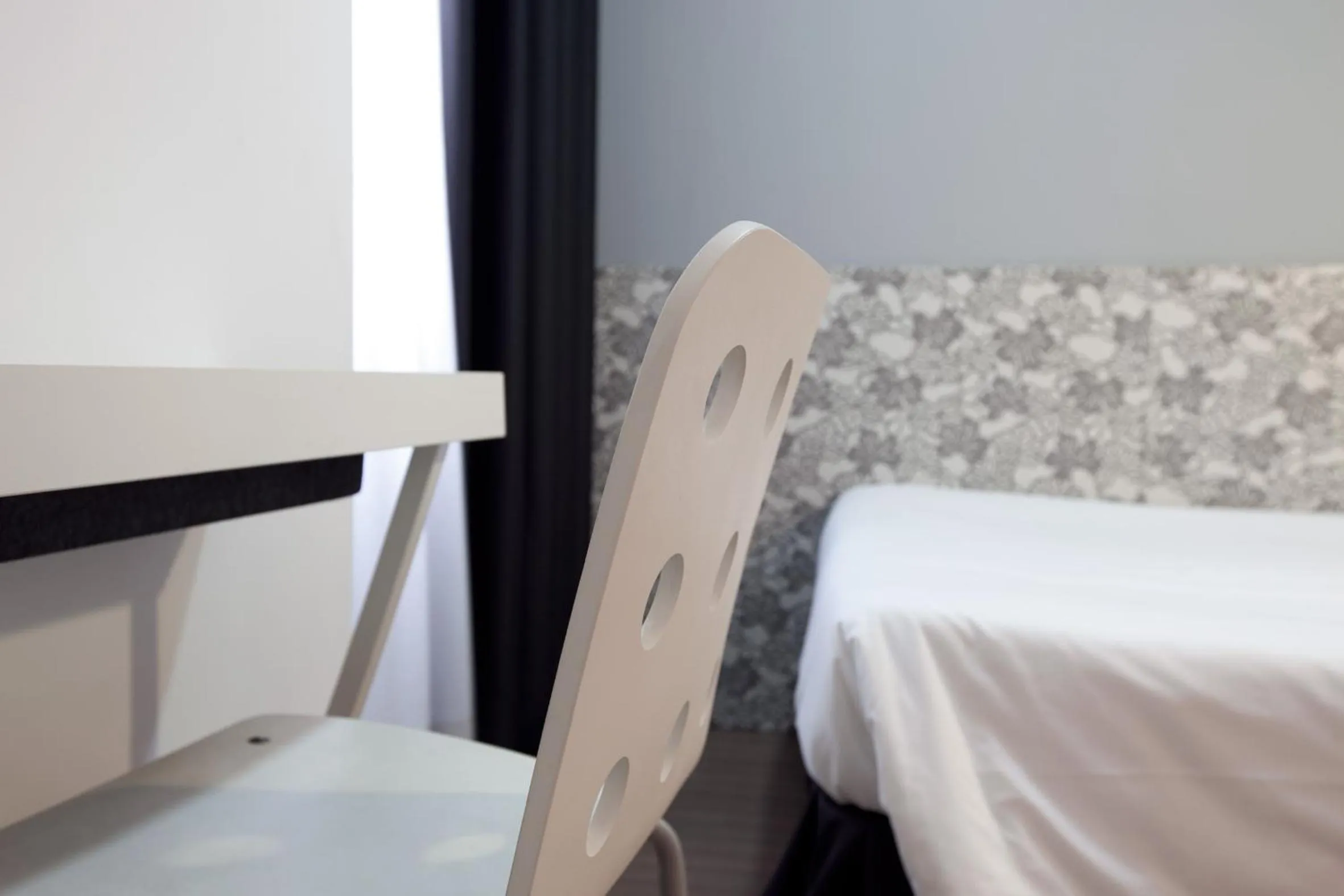 Decorative detail, Bed in Hostal Nitzs Bcn