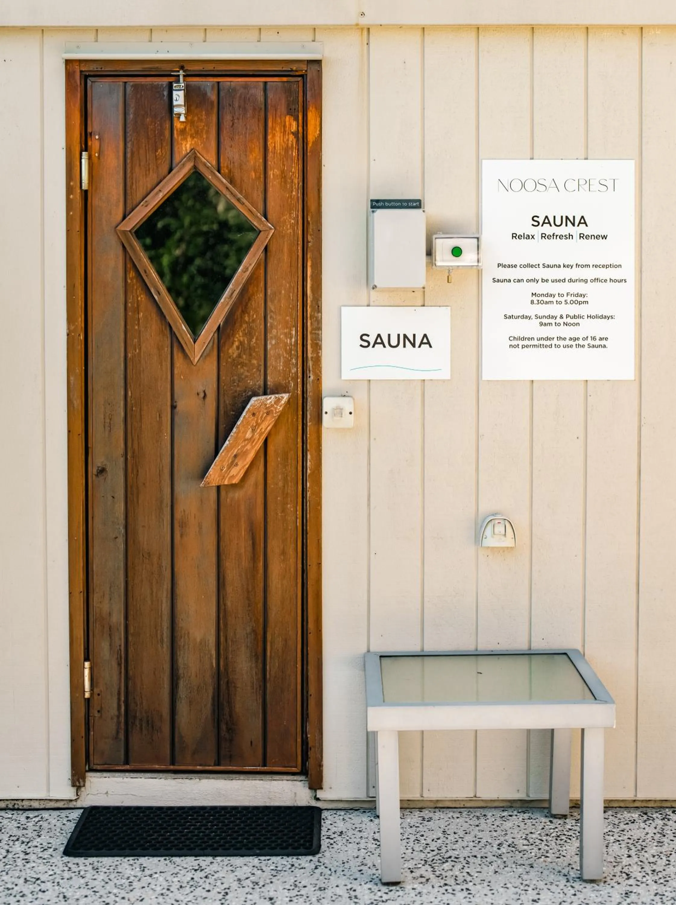 Sauna in Noosa Crest Resort
