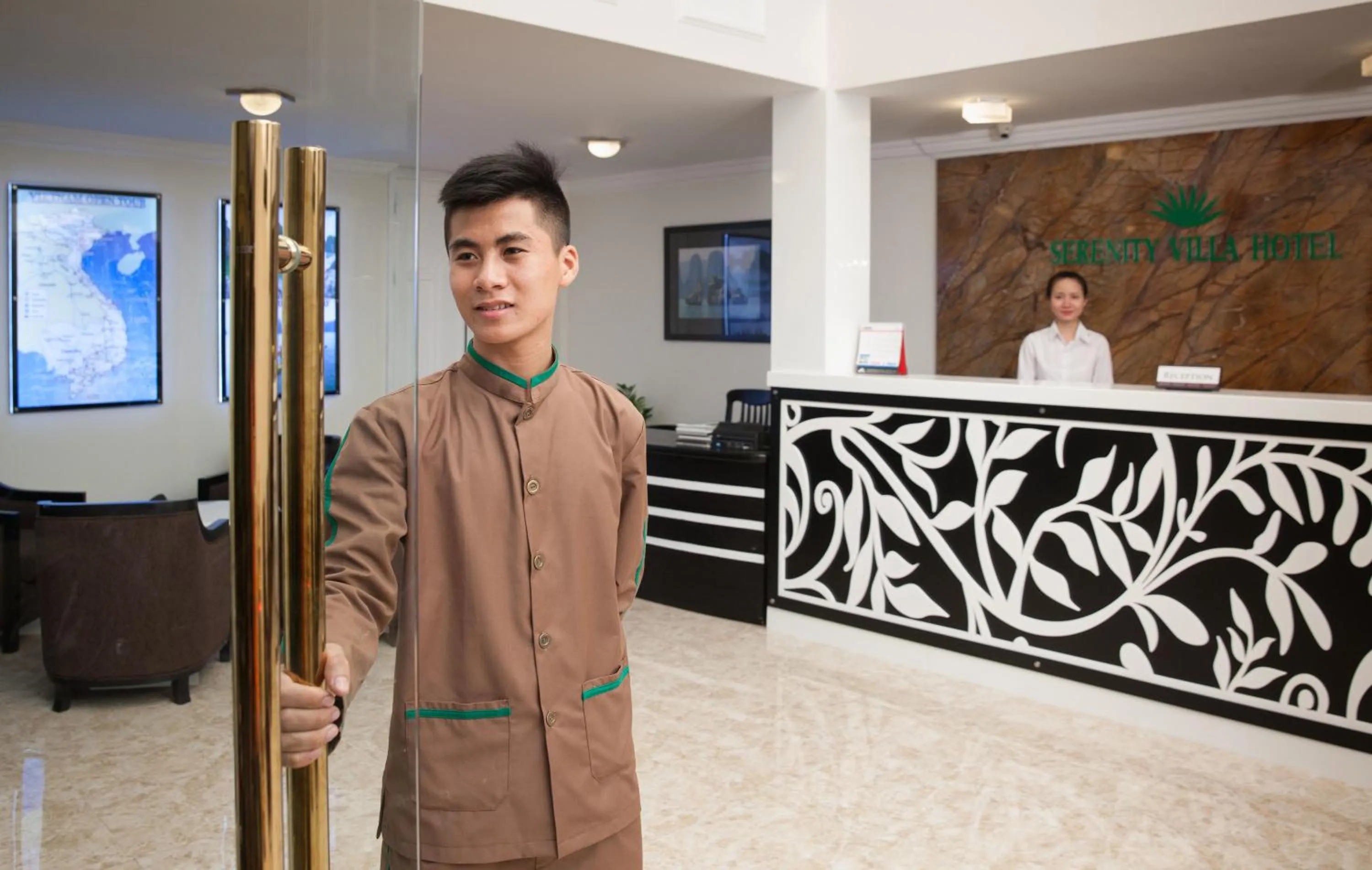 Staff in Serenity Villa Hotel