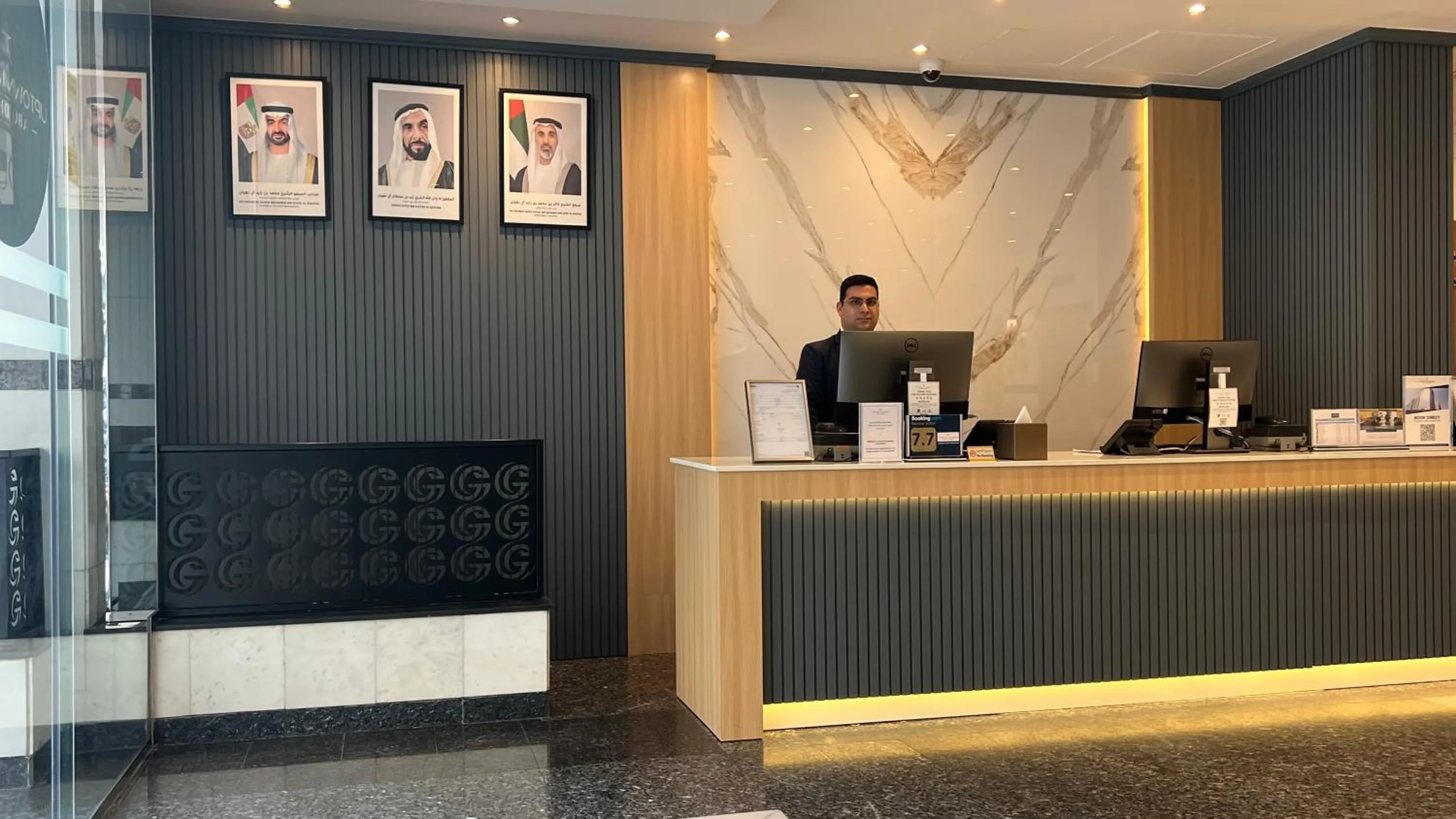 Lobby or reception in Uptown Hotel Apartments Abu Dhabi by Gewan