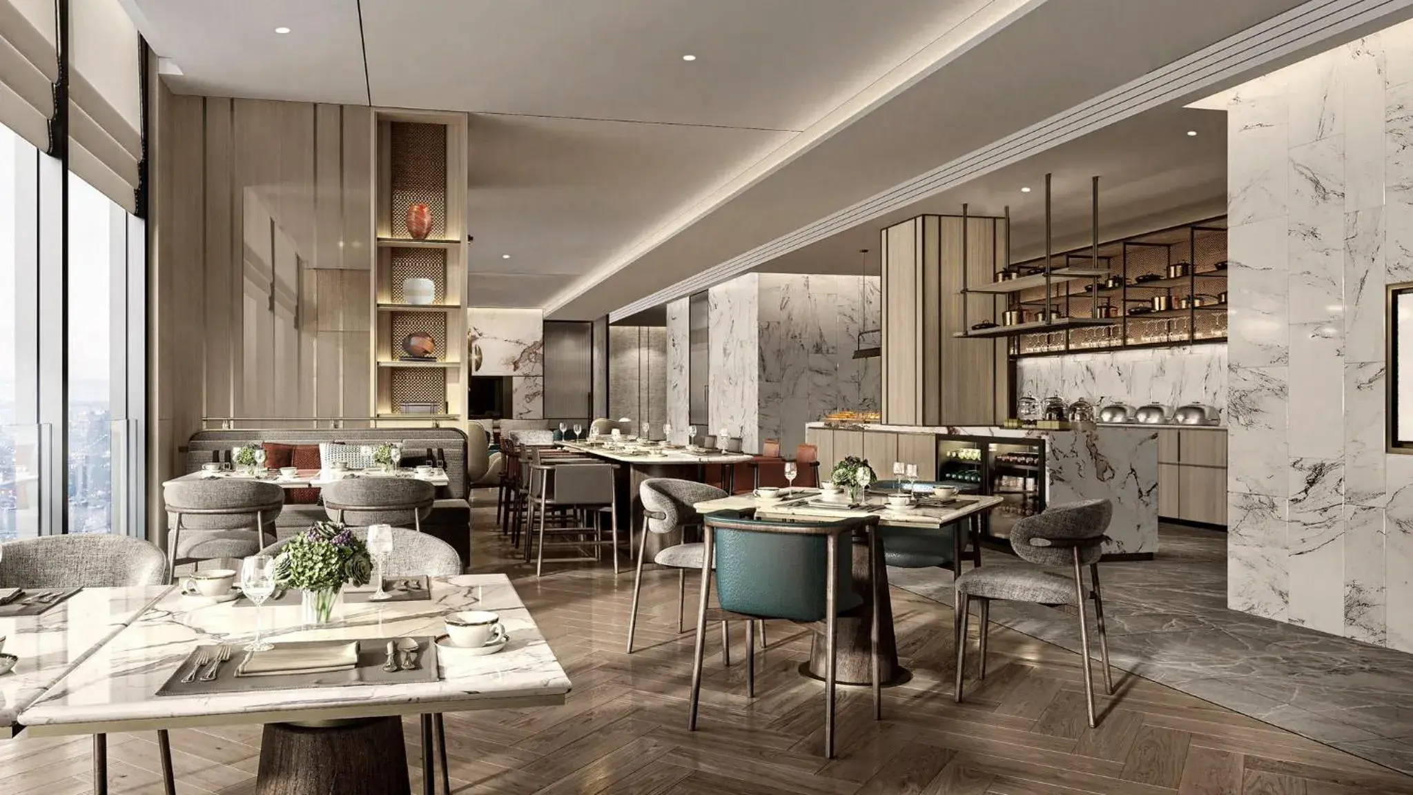 Lounge or bar in Crowne Plaza Shanghai Jinxiu by IHG Lounge or bar in Crowne Plaza Shanghai Jinxiu by IHG