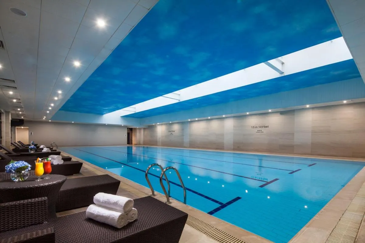 Swimming pool in Crowne Plaza Shanghai Jinxiu by IHG