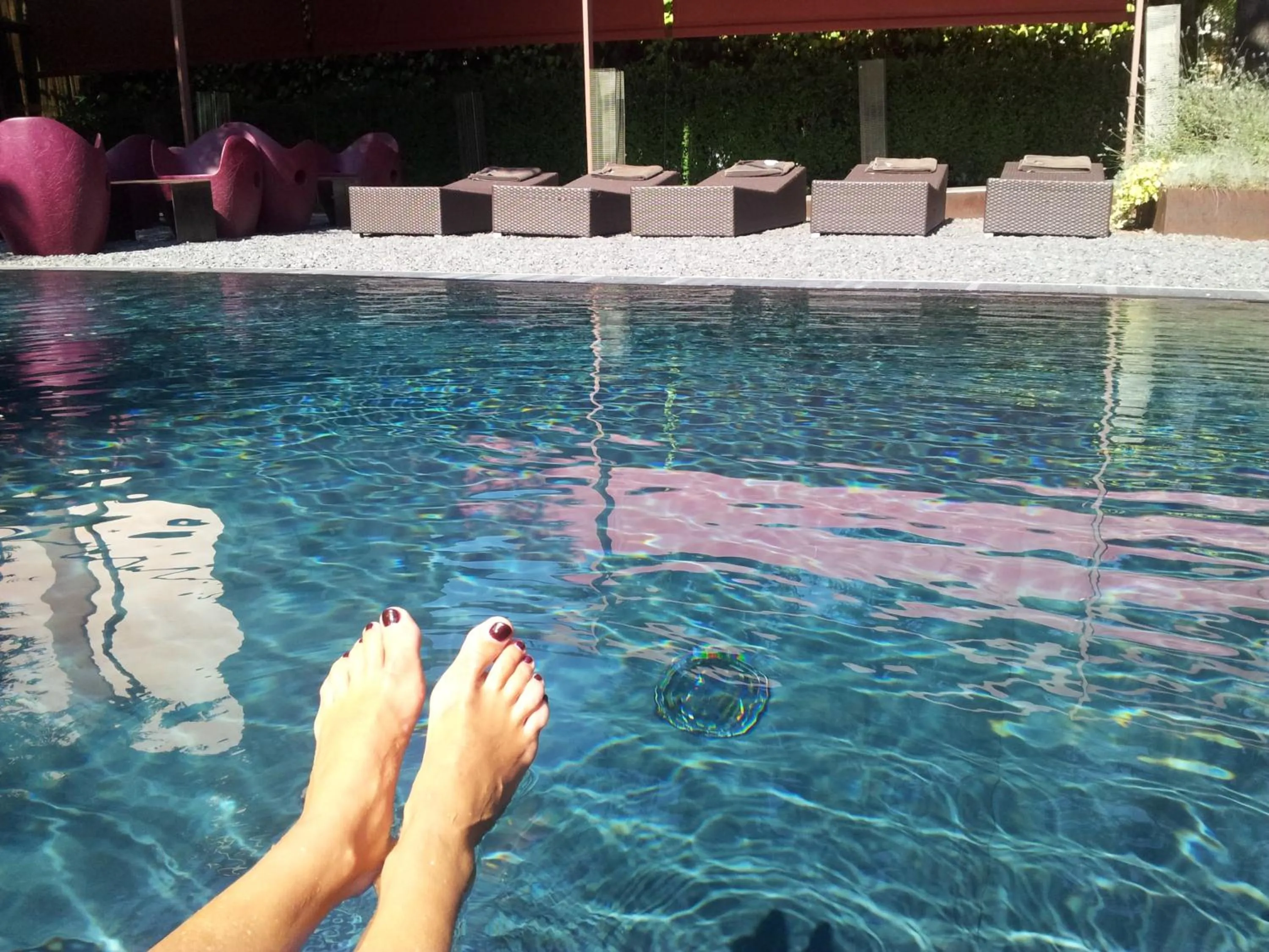 Swimming pool in Hotel Clocchiatti Next