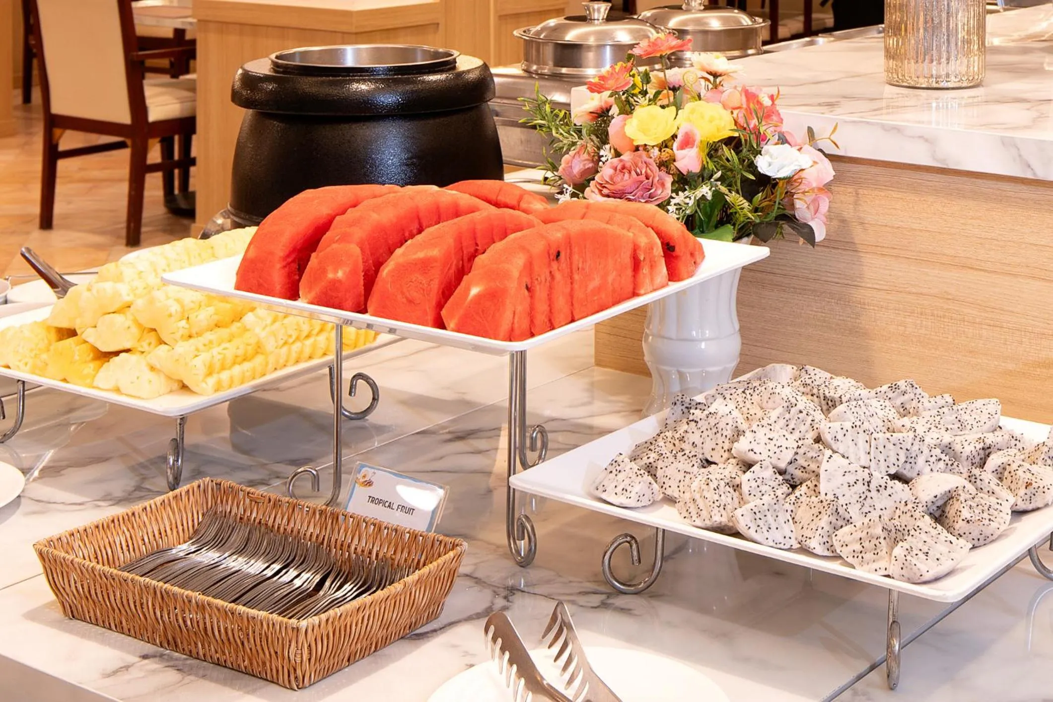 Buffet breakfast in Jomtien Thani Hotel