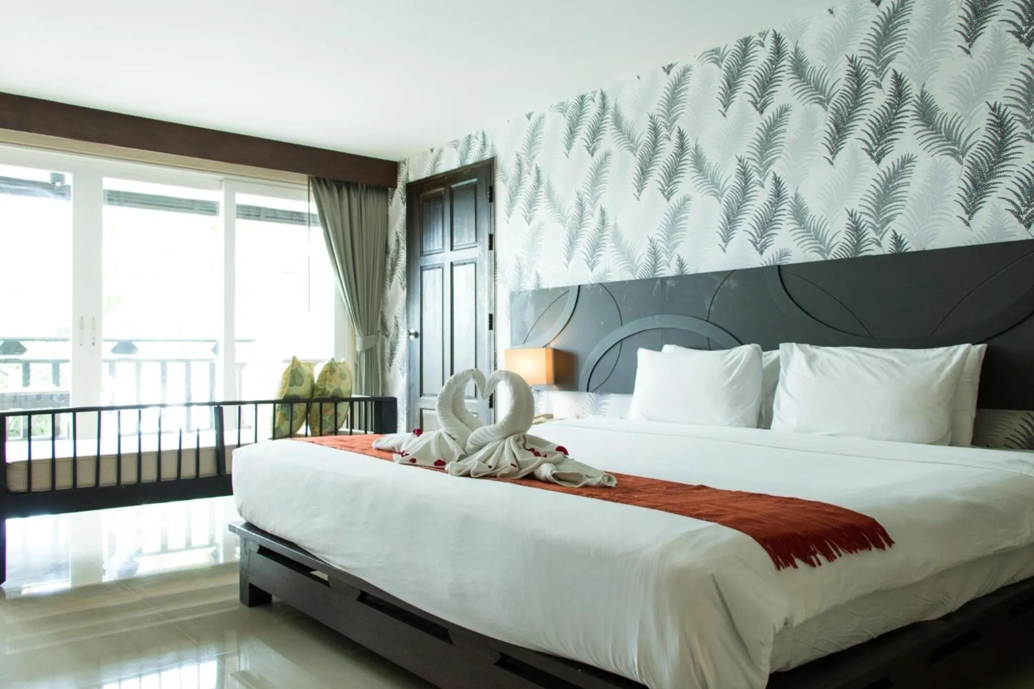 Bed in Pattawia Resort & Spa, Pranburi