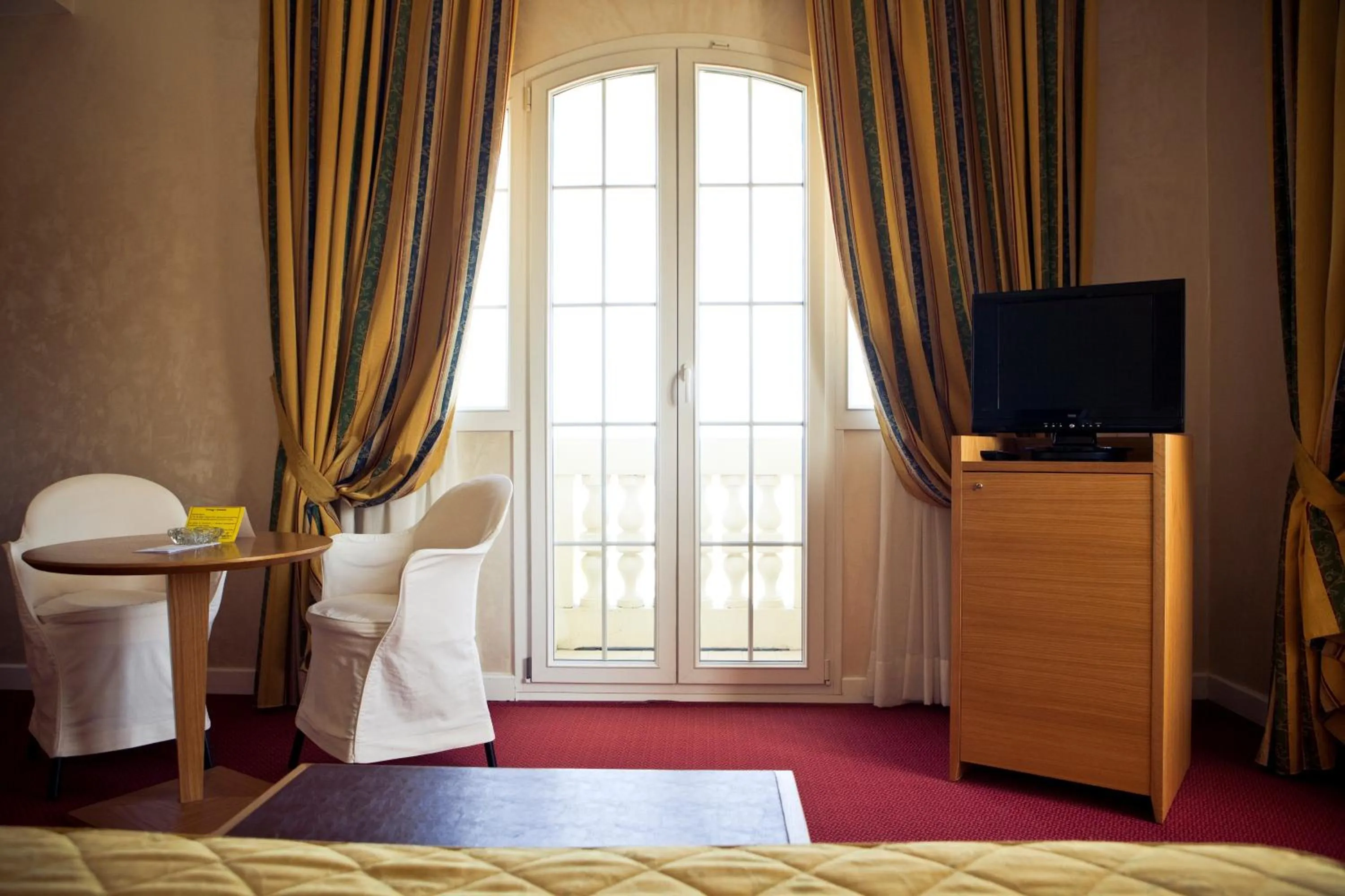 Decorative detail, Bed in Grand Hotel Cesenatico