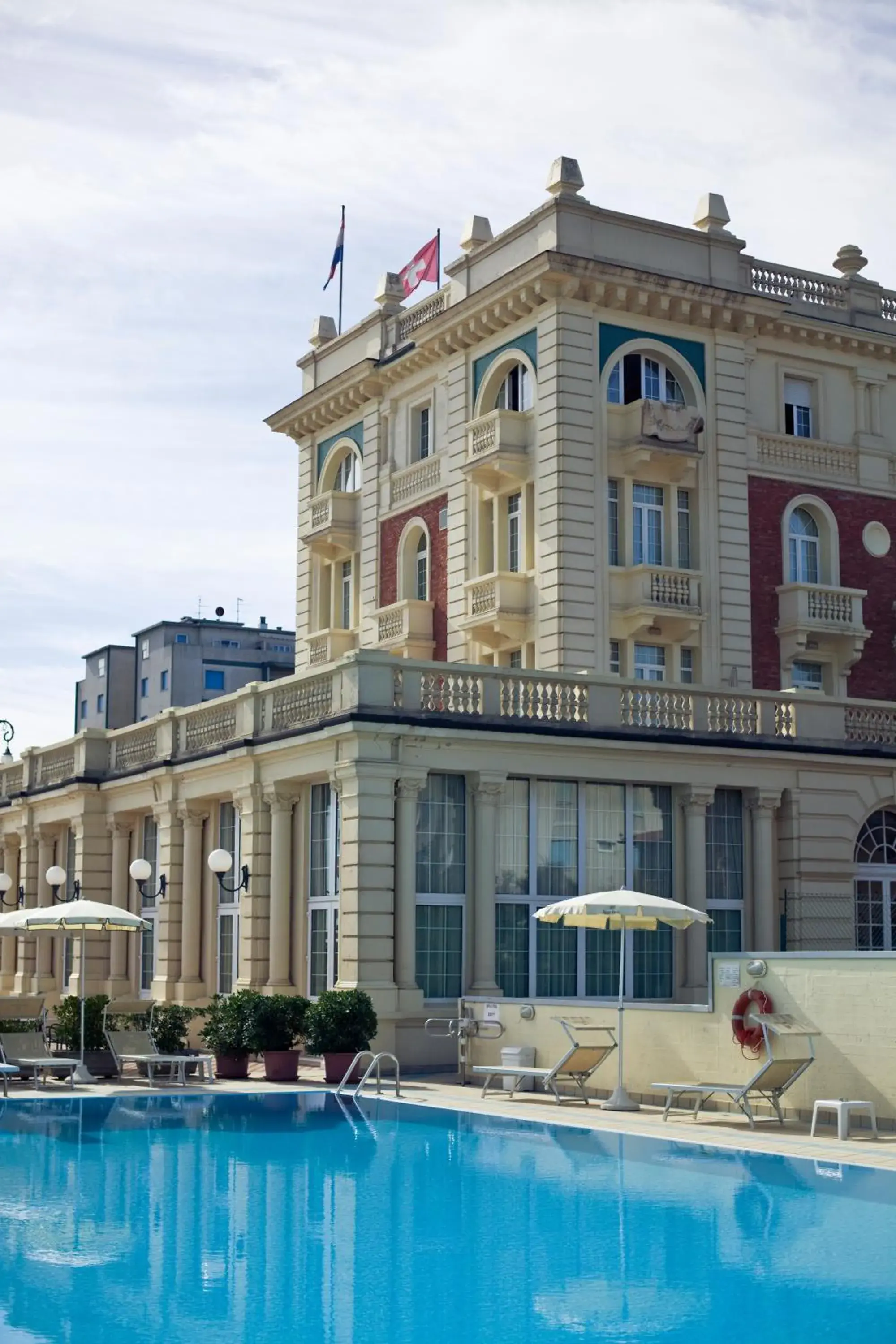 Facade/entrance, Swimming Pool in Grand Hotel Cesenatico