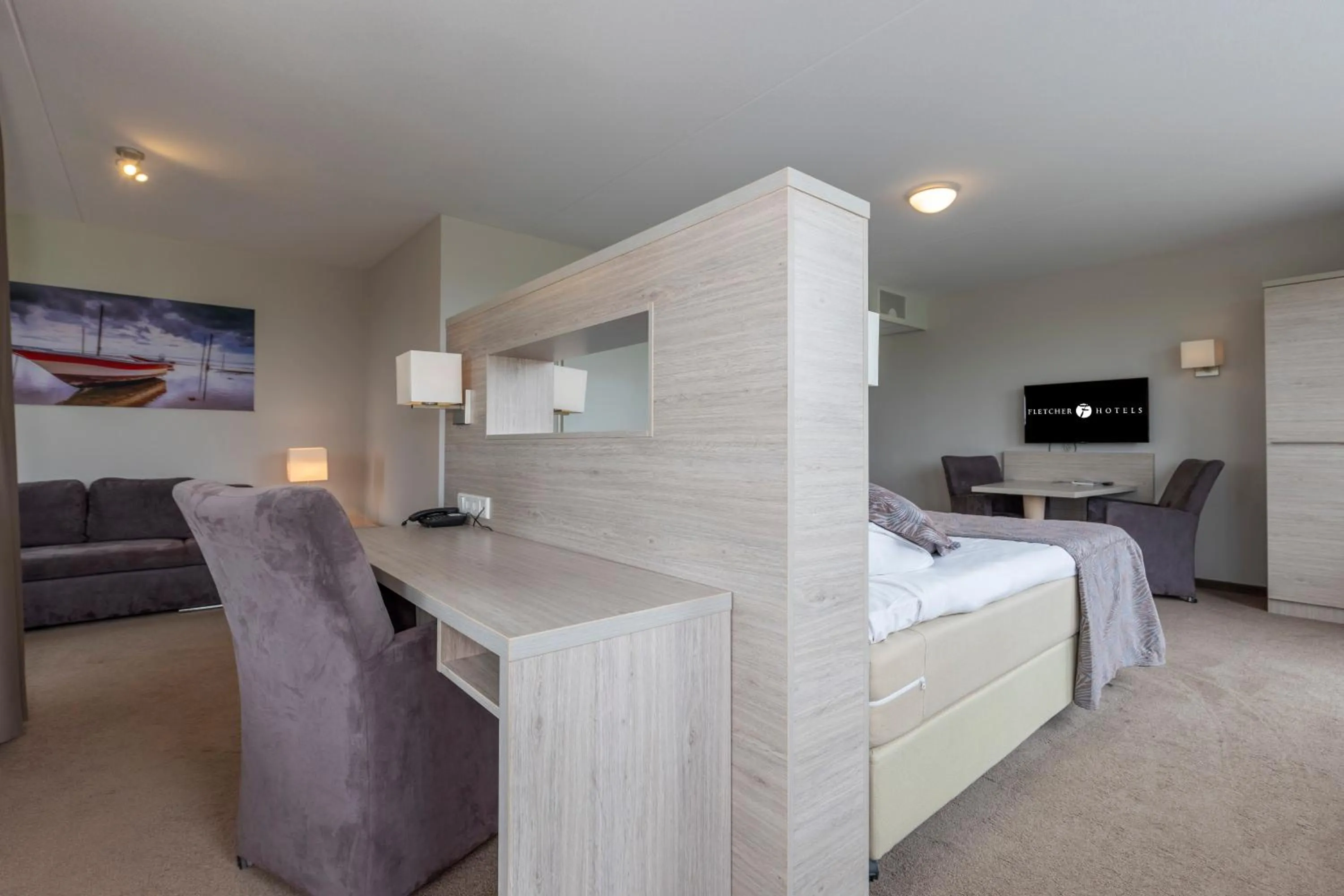 Bed in Fletcher Wellness-Hotel Kamperduinen