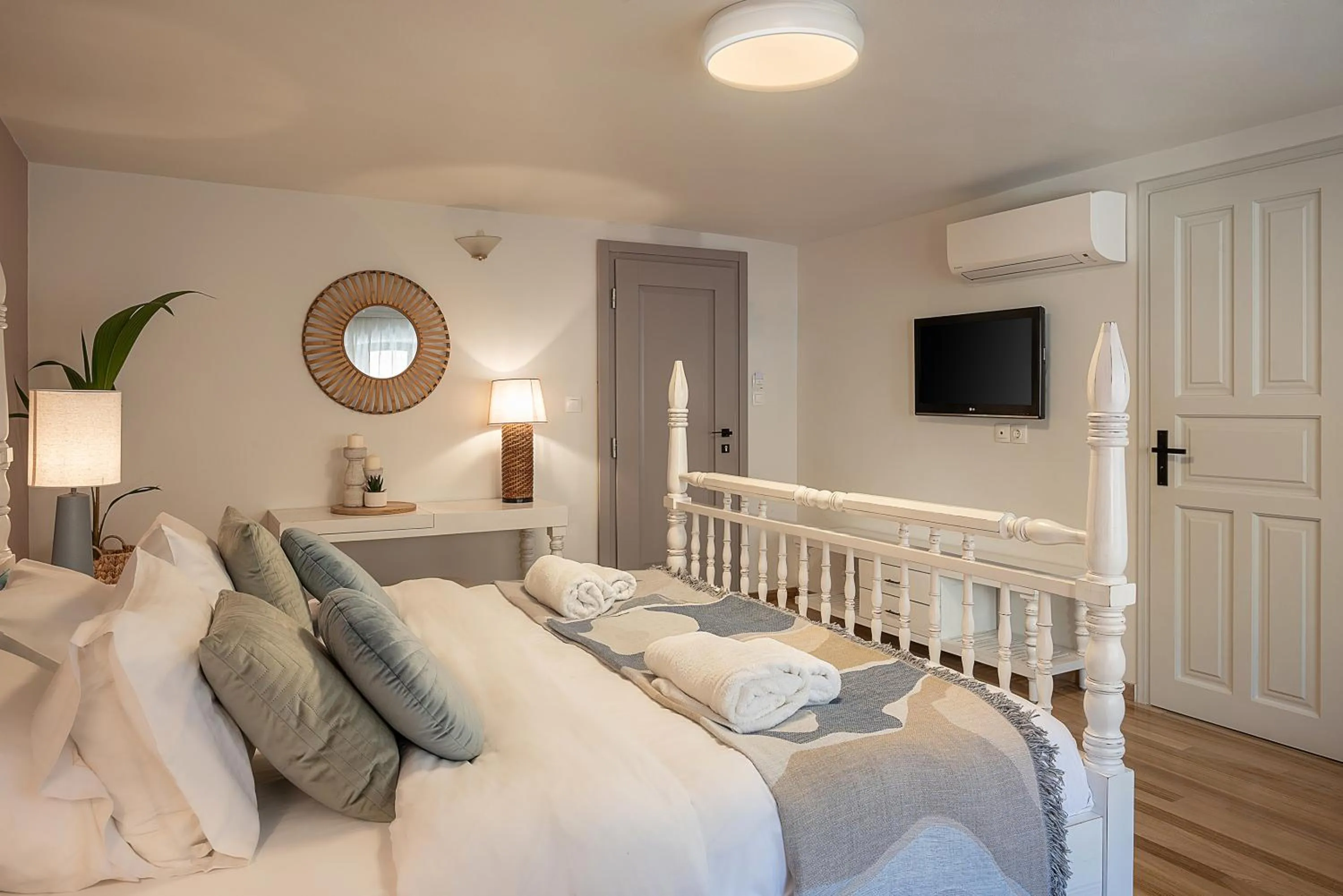 Bed in Vranas Ambiance Hotel