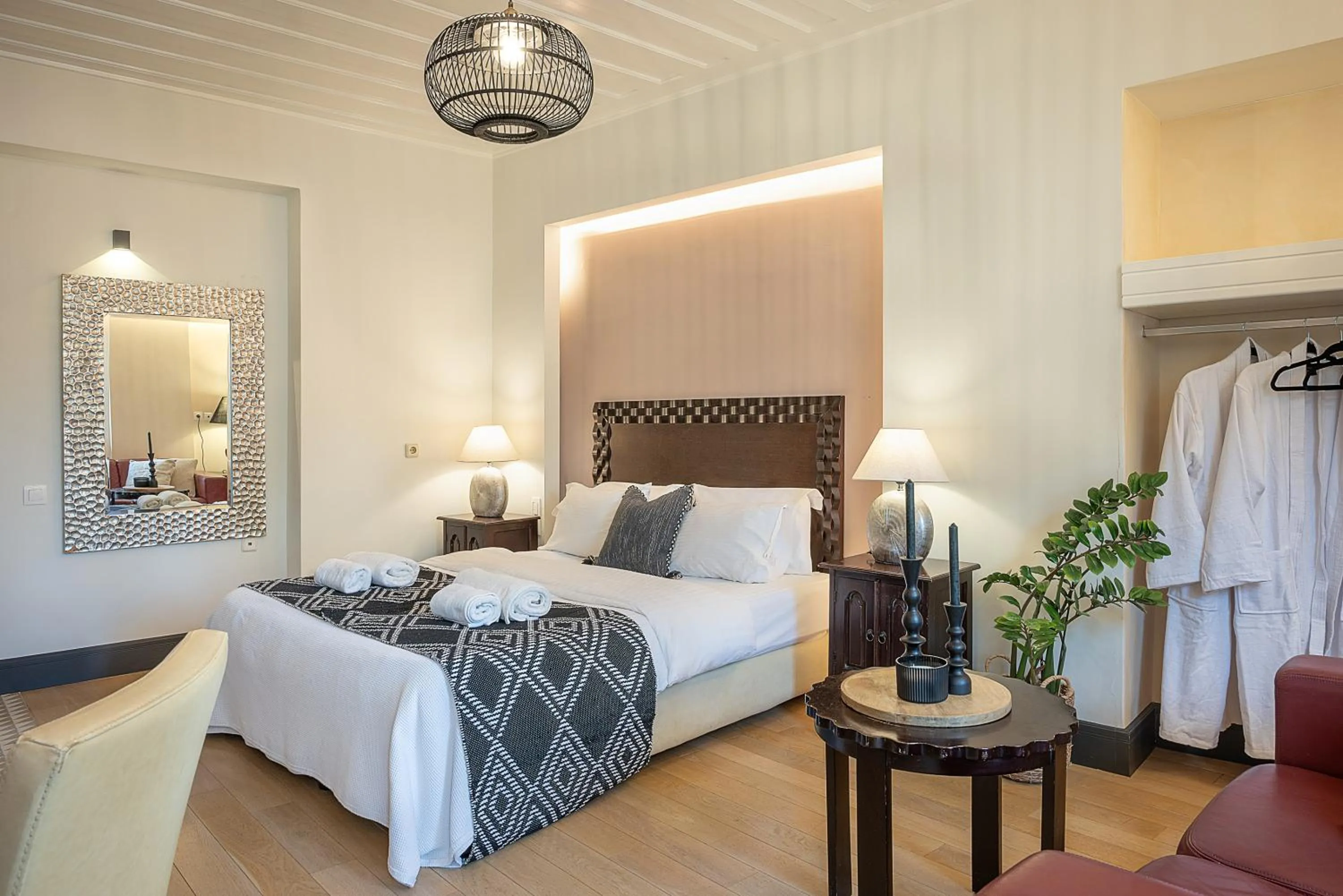 Bed in Vranas Ambiance Hotel