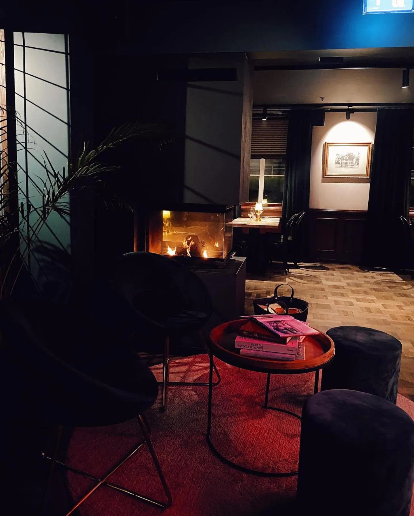 fireplace in Dølen Hotel