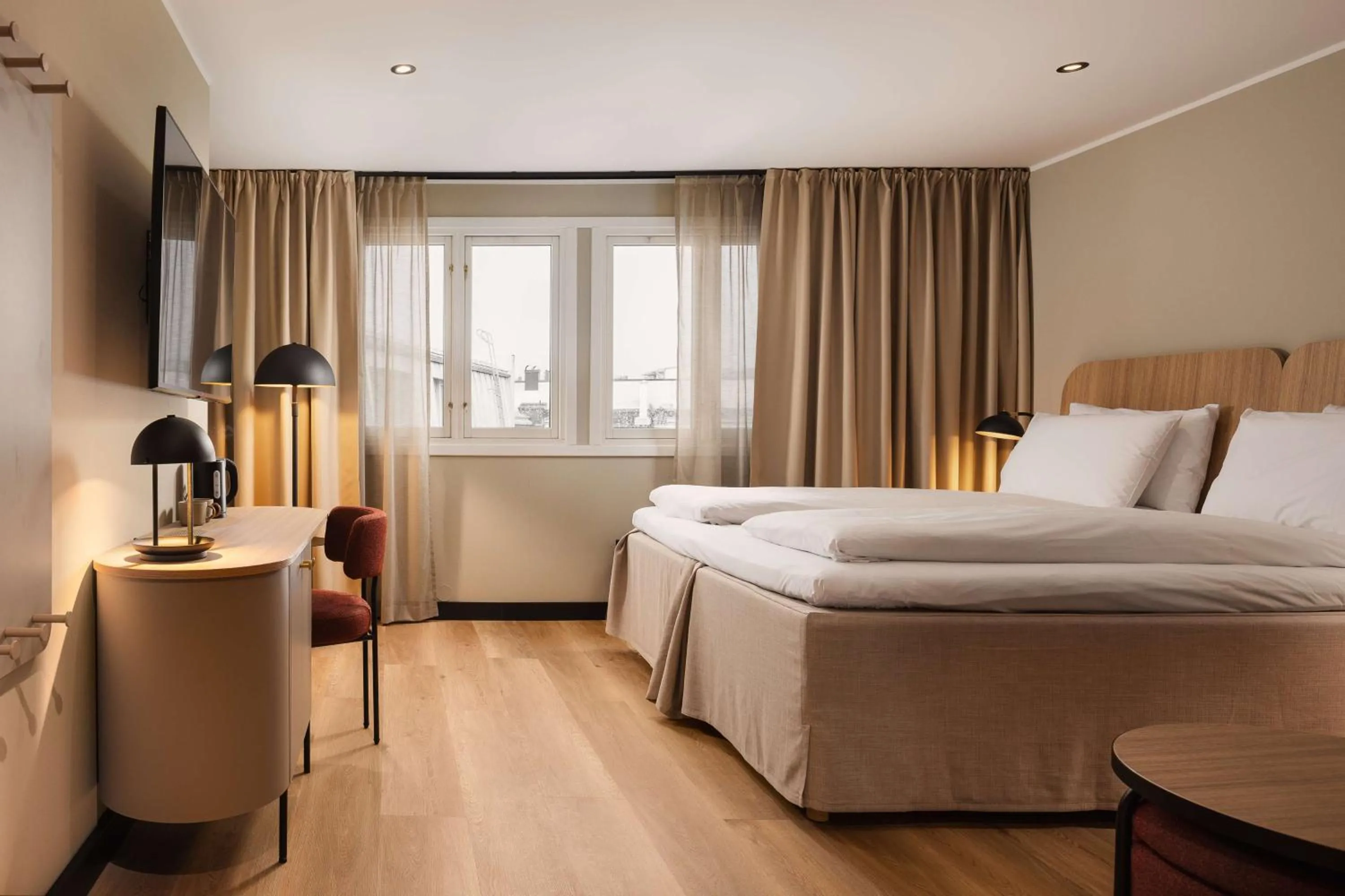 Bedroom, Bed in Scandic Holberg