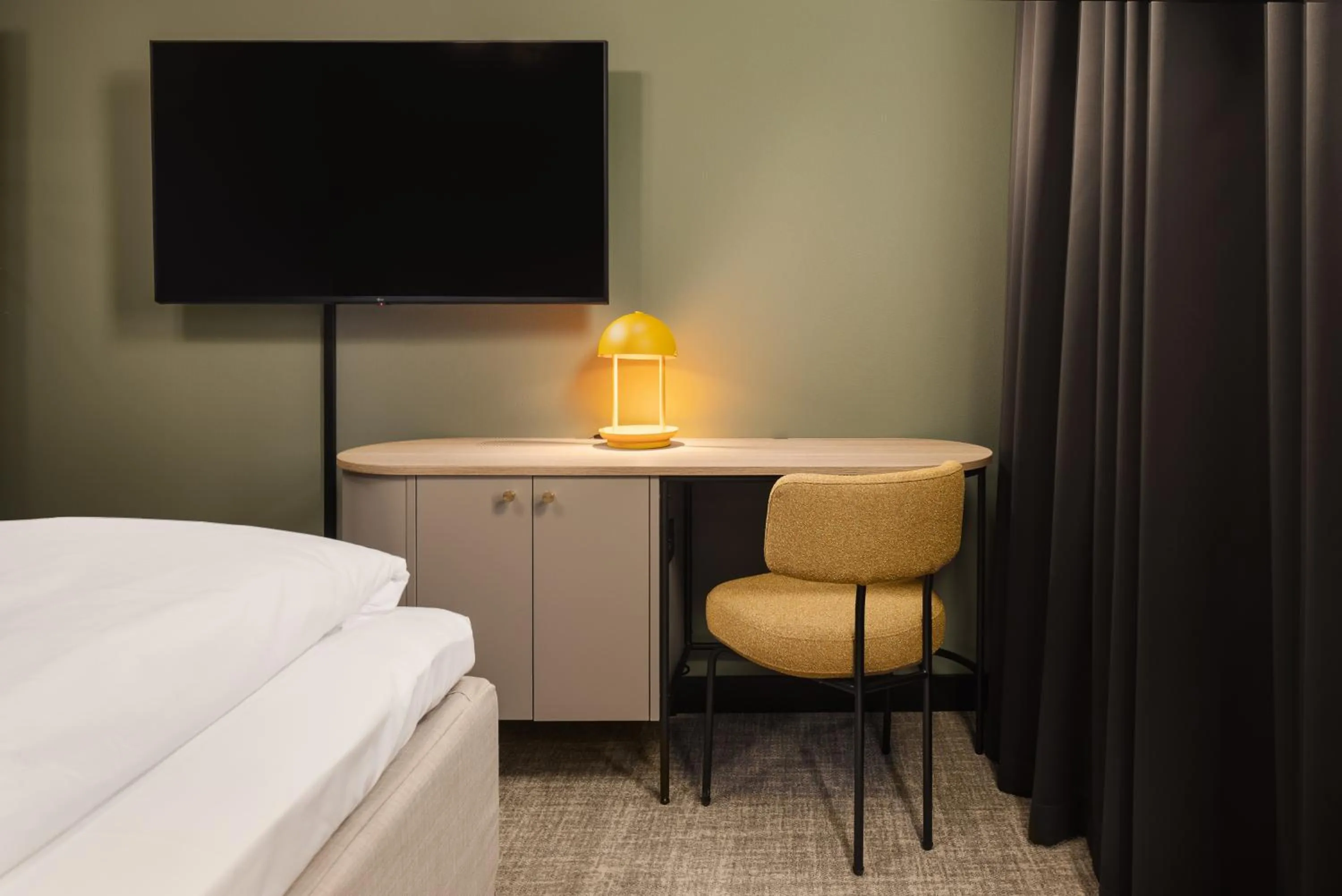 Bedroom, Bed in Scandic Holberg