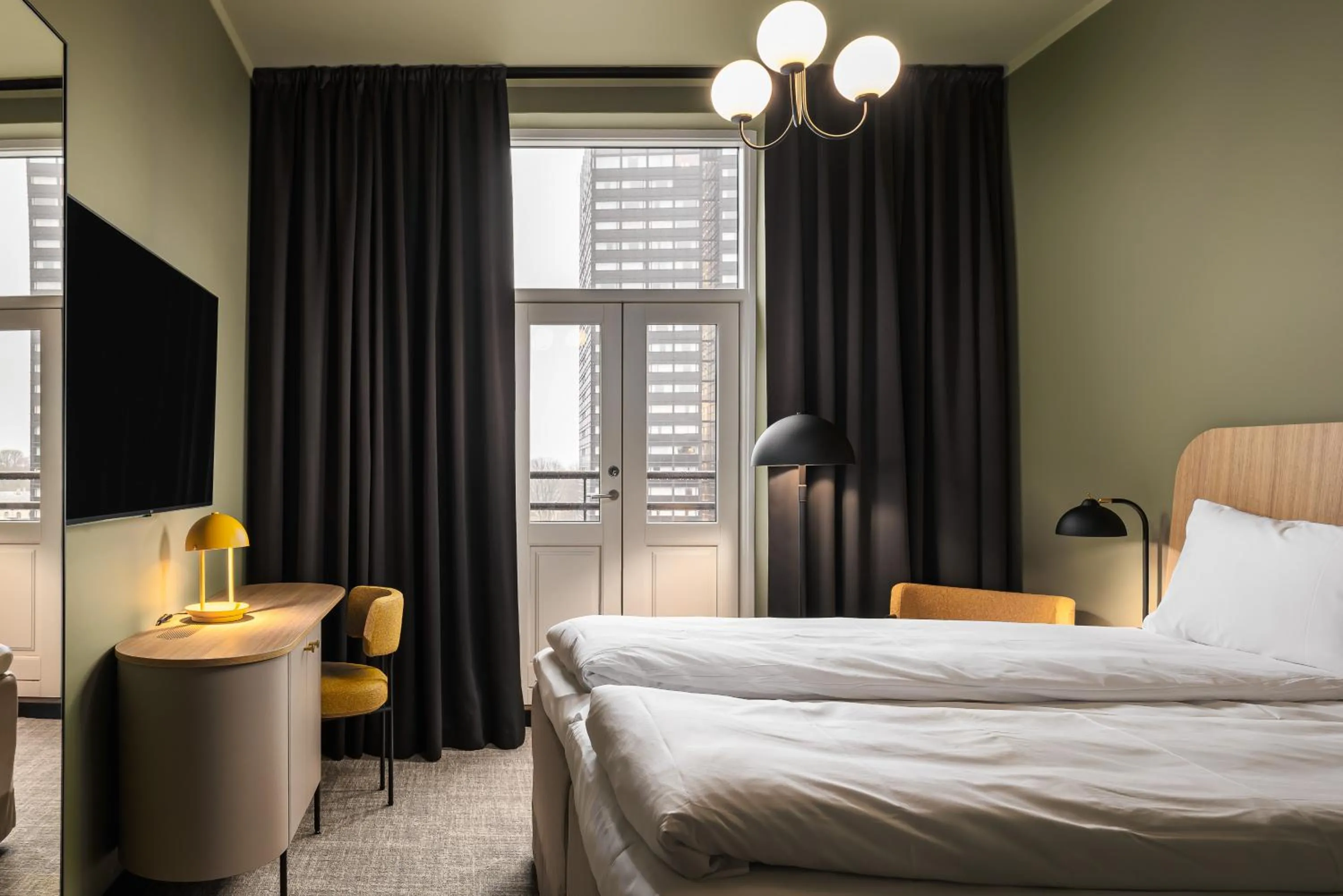 Bedroom, Bed in Scandic Holberg