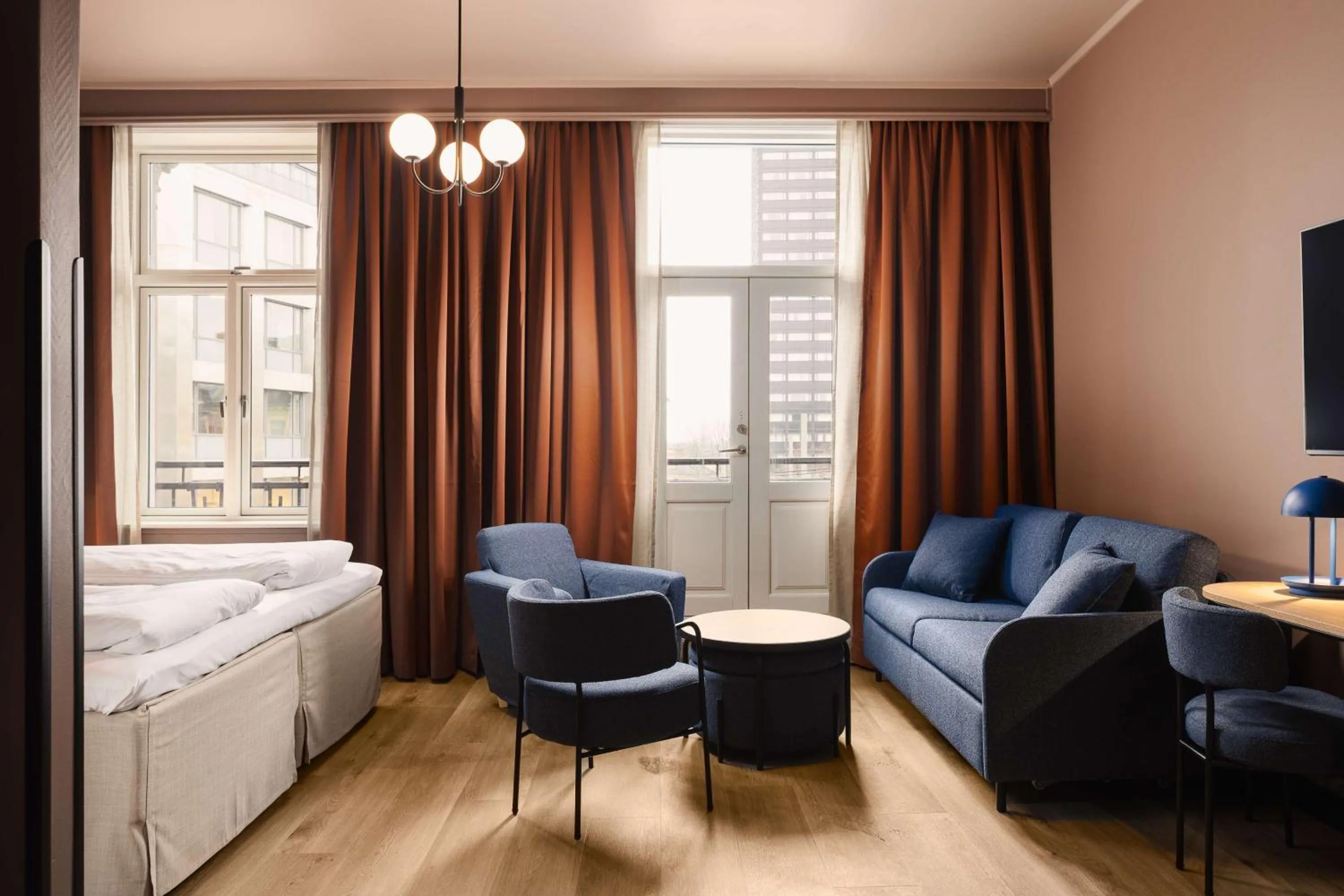 Bedroom, Bed in Scandic Holberg