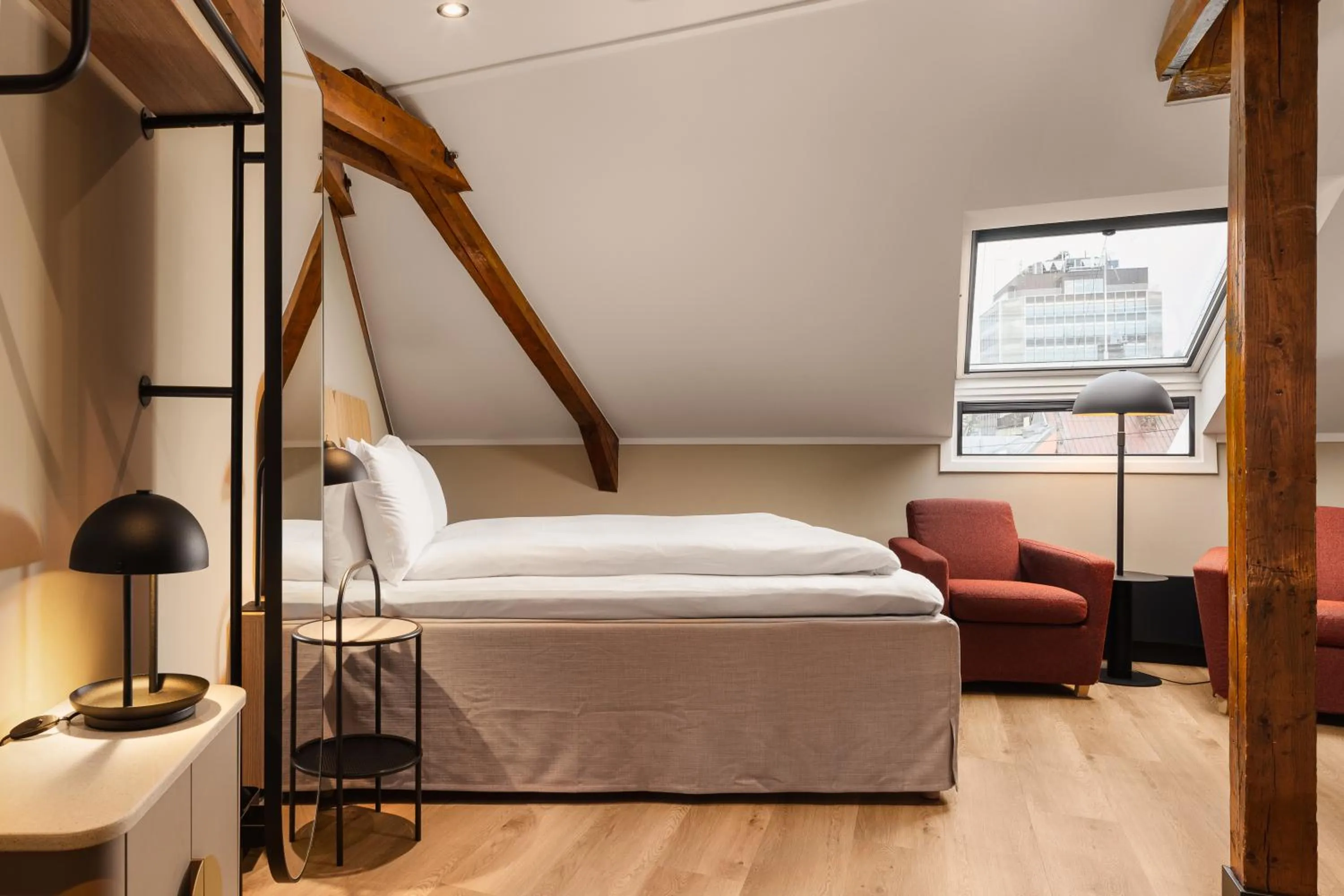 Bedroom, Bed in Scandic Holberg