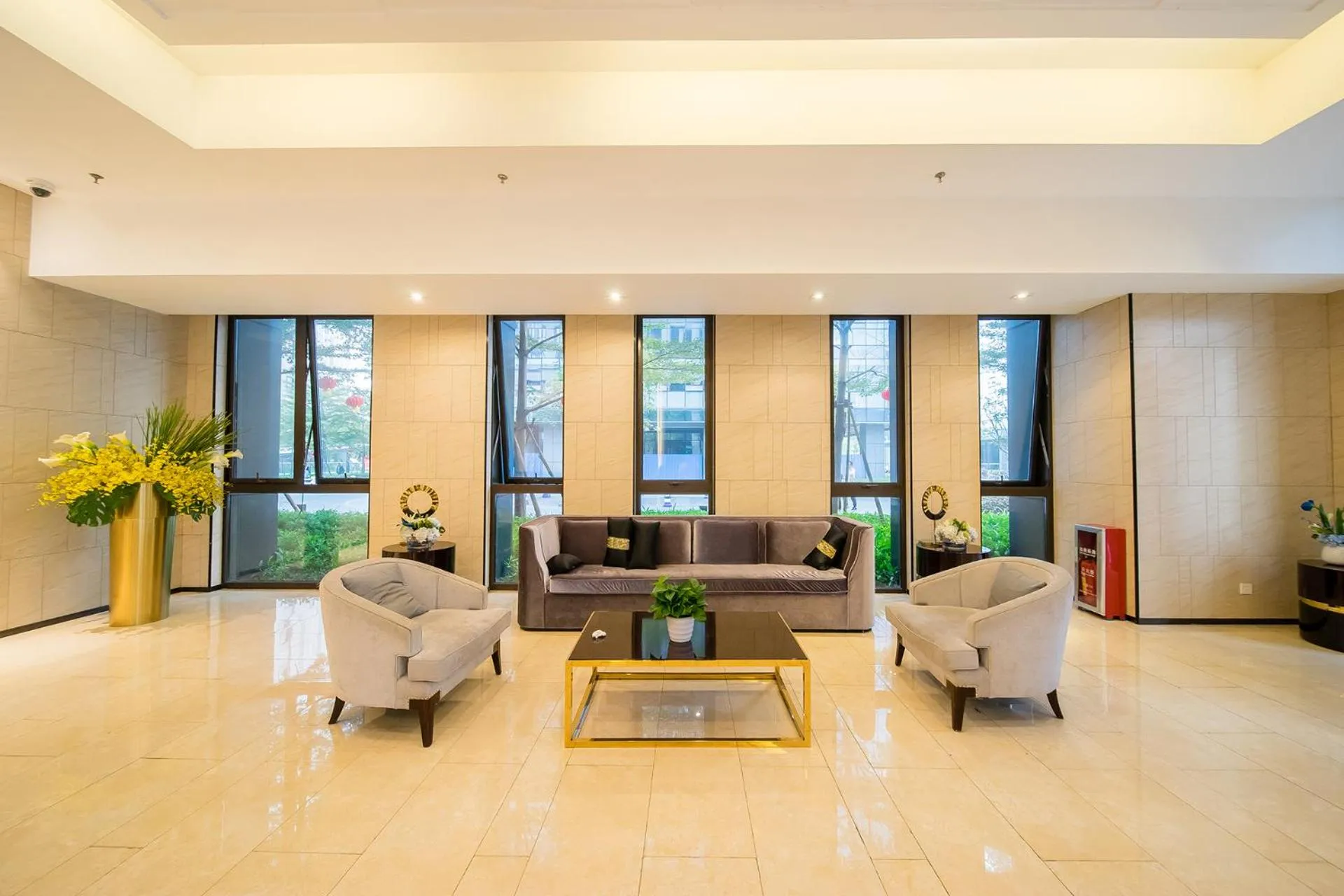 Seating area in Guangzhou Laiste ApartHotel Science City Greenland Central Plaza Branch - Free Shuttle Bus to Canton Fair Complex During Canton Fair Period