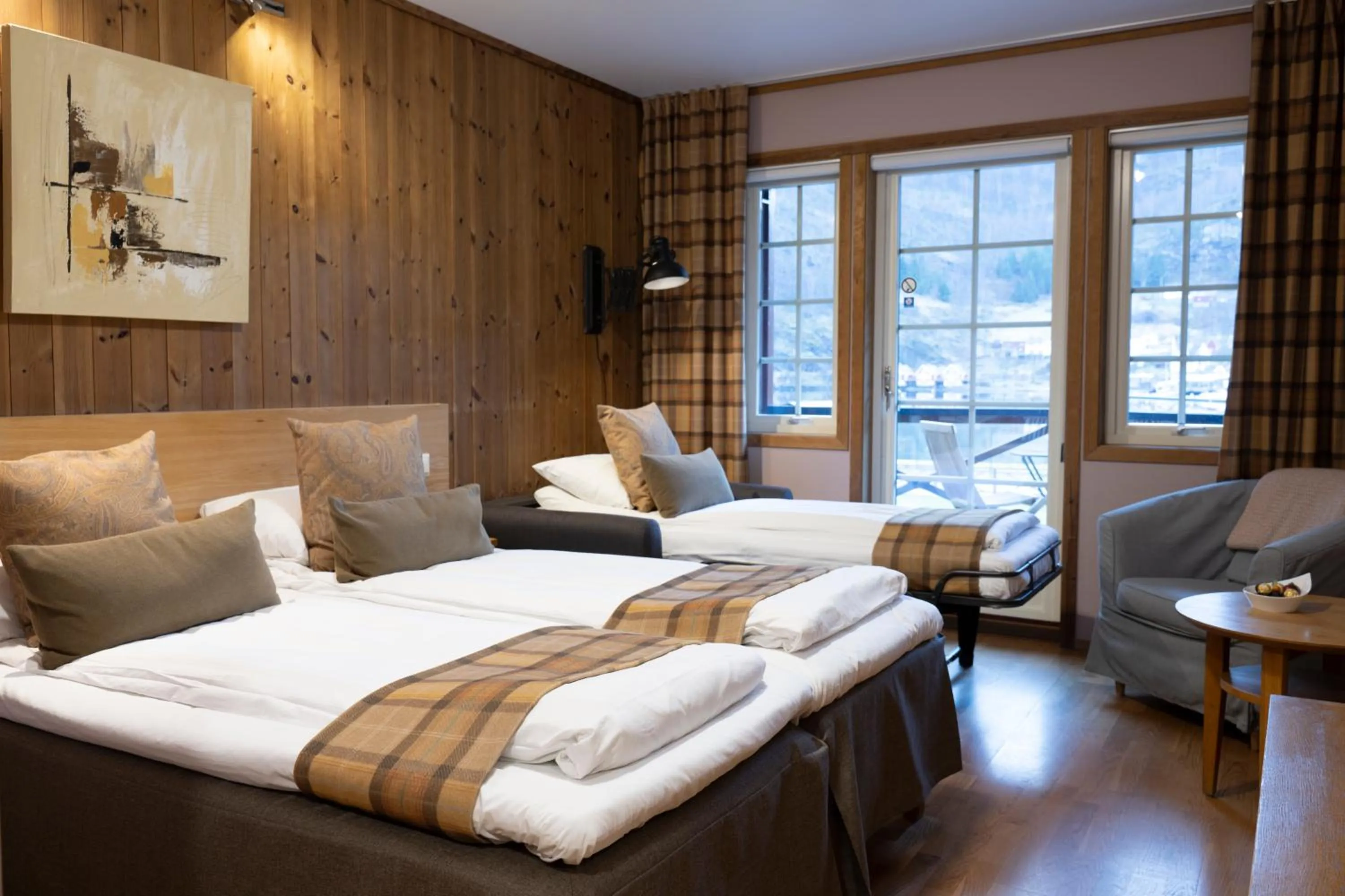 Bed in Flåmsbrygga Hotel