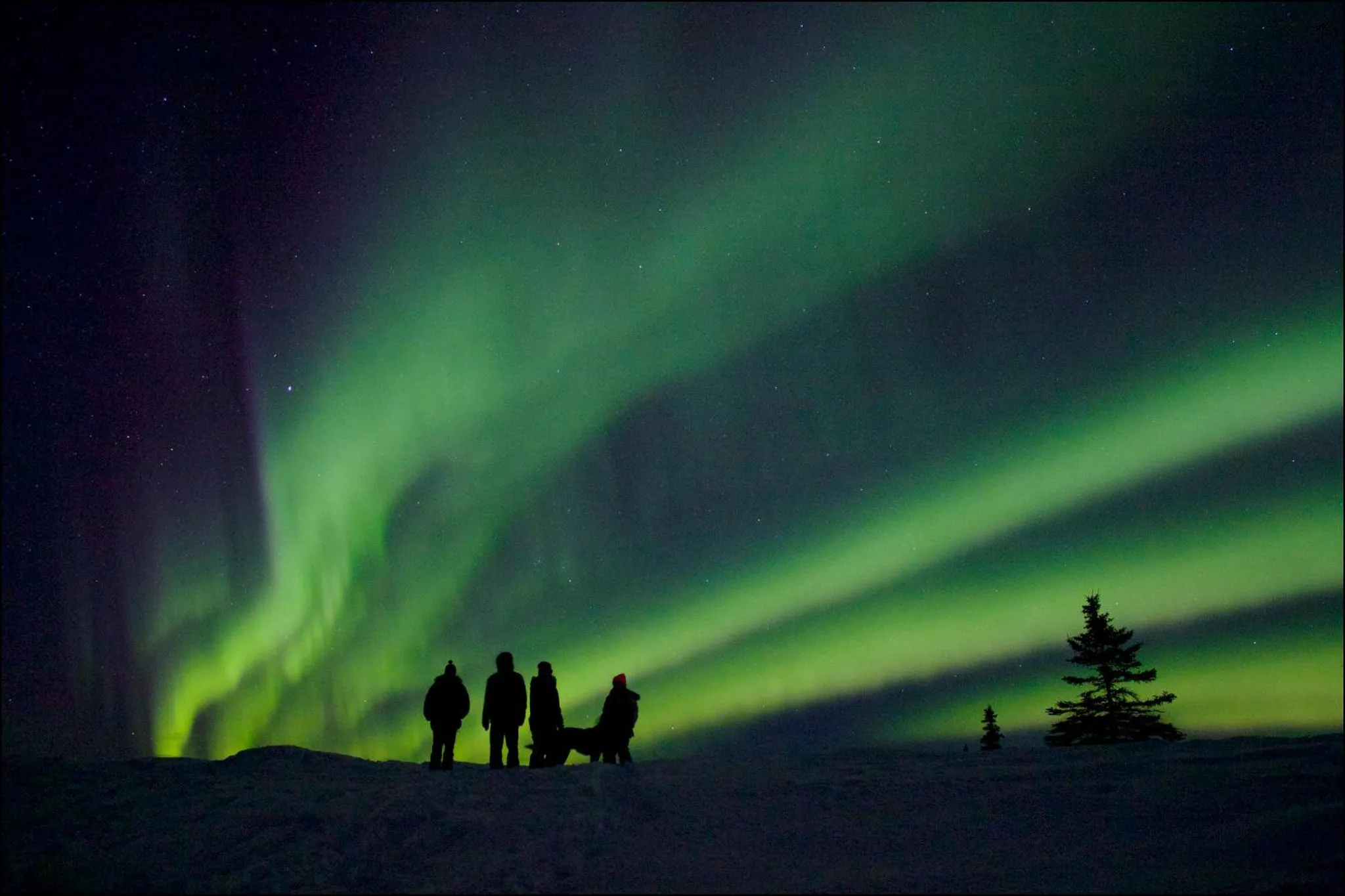 Night in Caribou Lodge Alaska