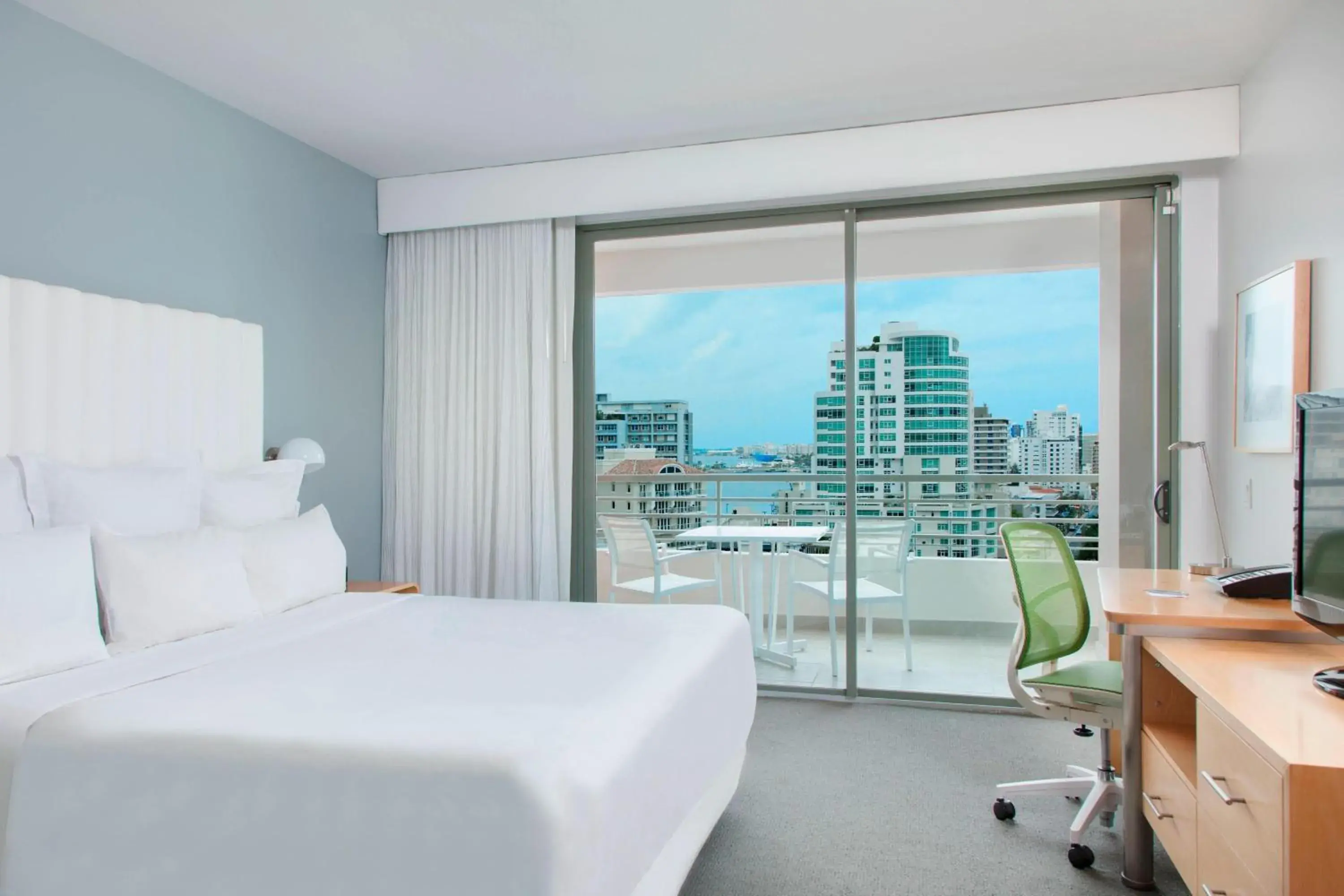 One-Bedroom King Suite with Balcony, City View and Roll-in Shower - Mobility Accessible in La Concha Resort, Puerto Rico, Autograph Collection One-Bedroom King Suite with Balcony, City View and Roll-in Shower - Mobility Accessible in La Concha Resort, Puerto Rico, Autograph Collection