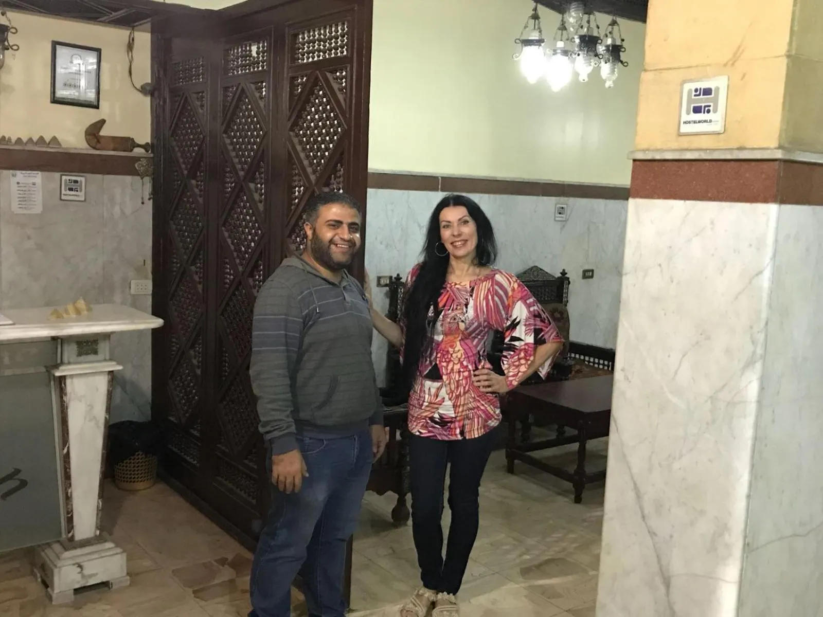 Communal lounge/ TV room in Arabian Nights Hostel