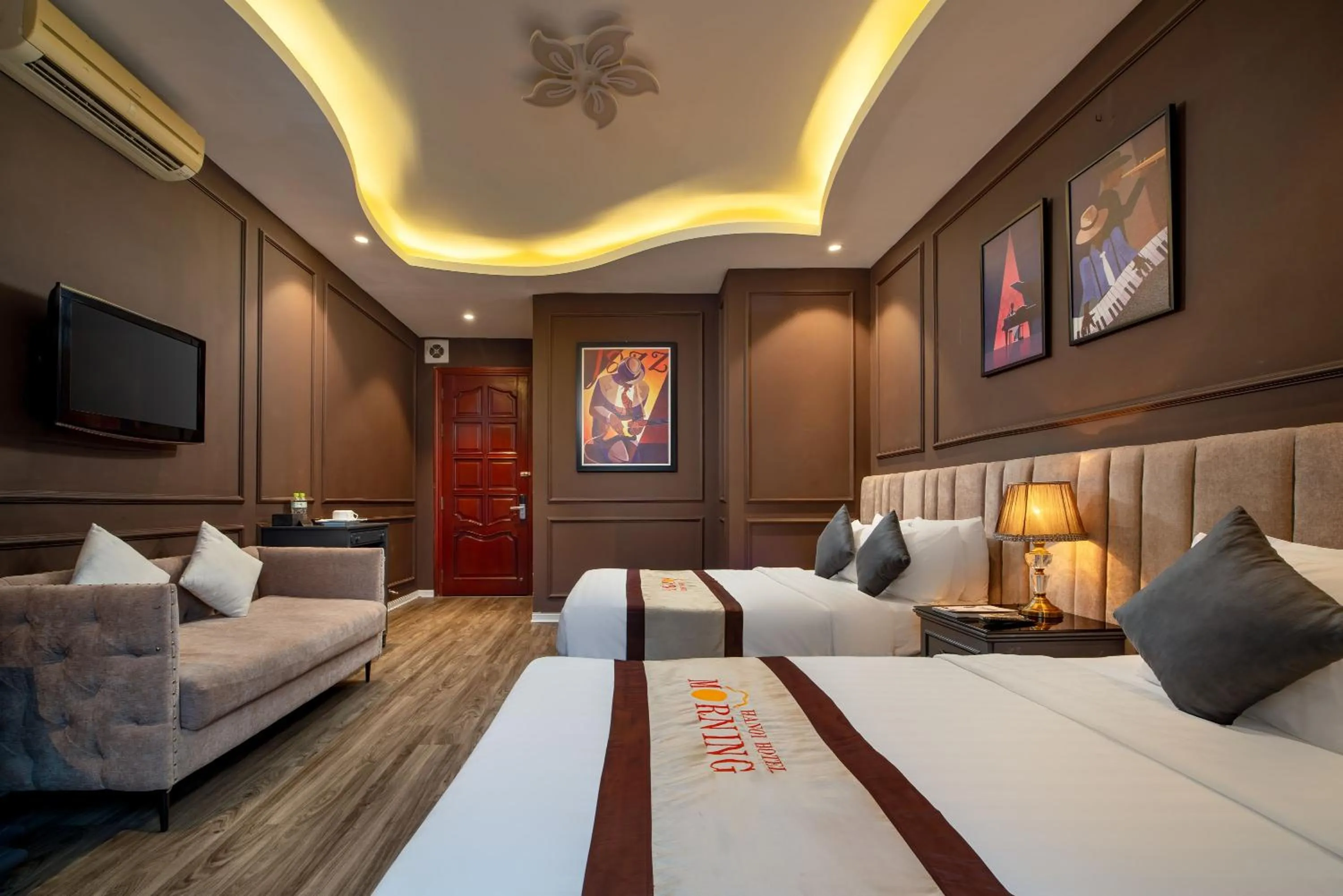 Bedroom, Bed in Hanoi Morning Hotel