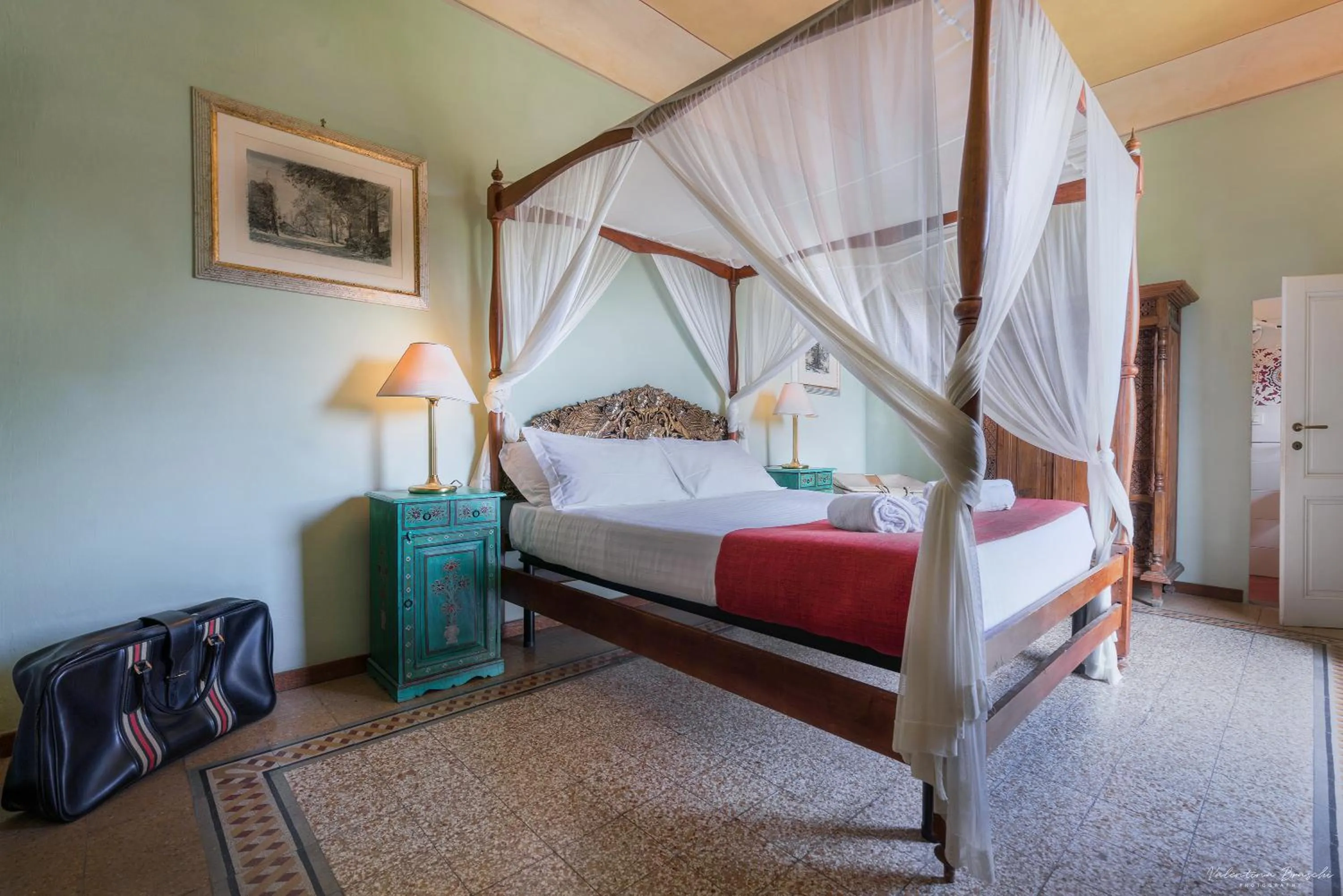 Bed in Villa Ape Rosa Relais