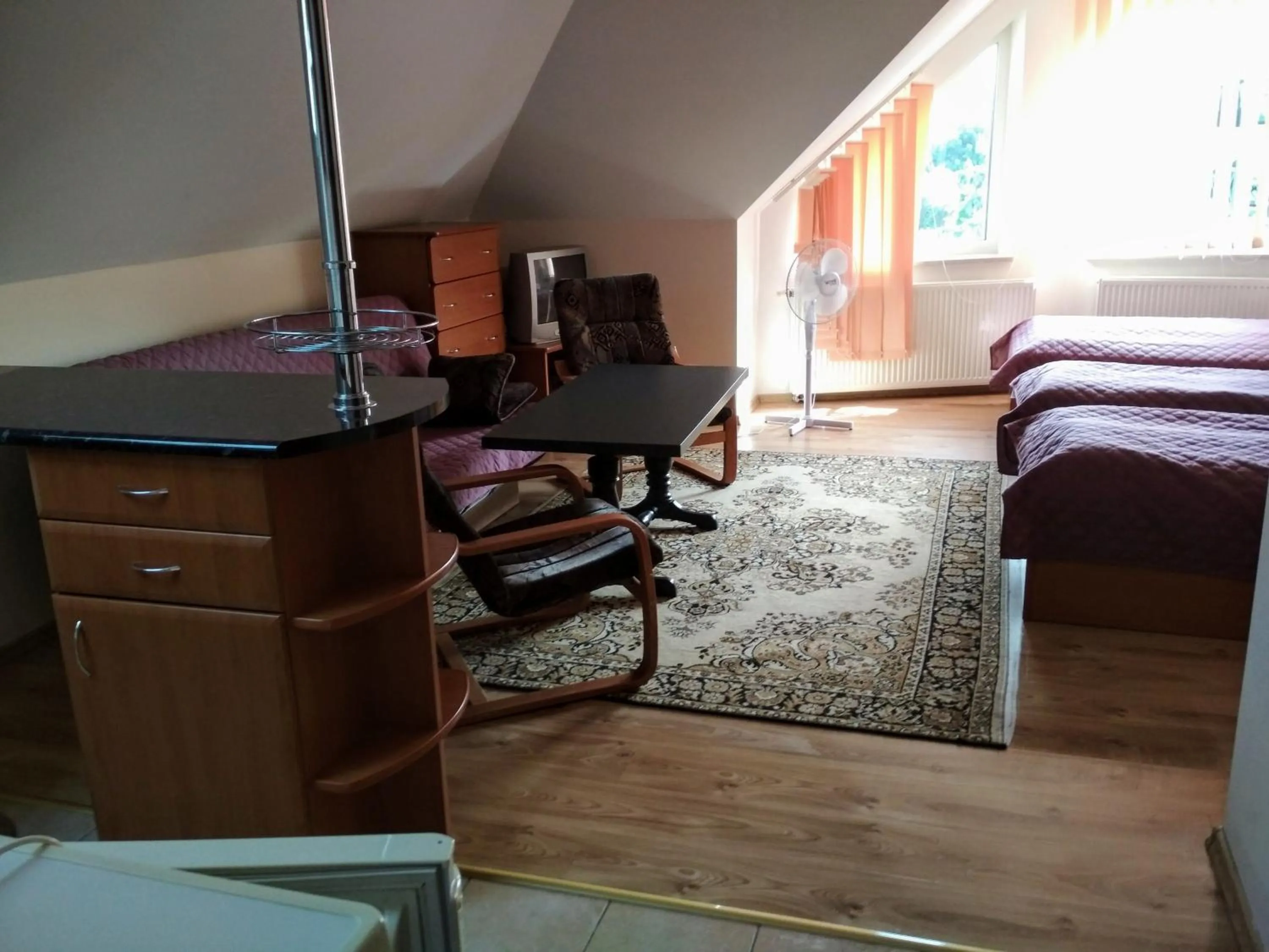 Kitchen or kitchenette, Bed in VITA Augustów